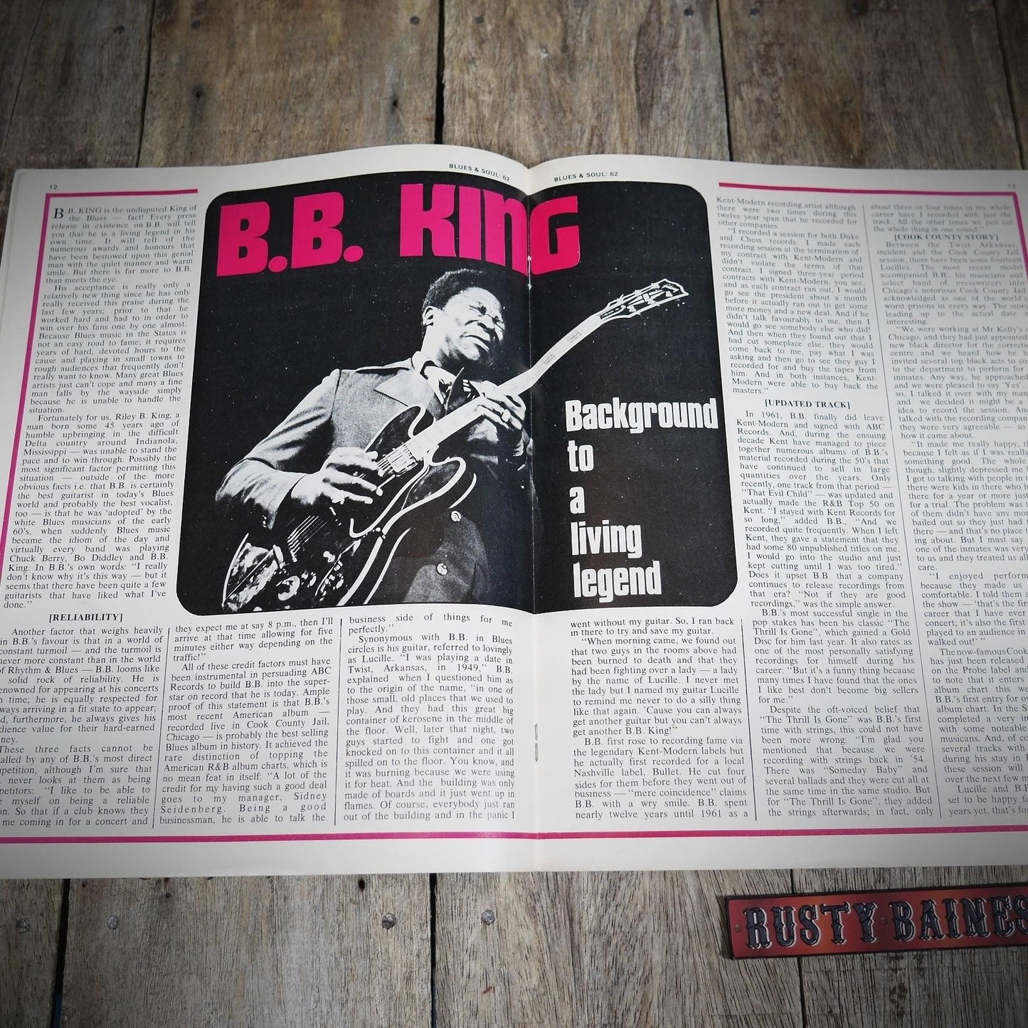 Vintage Magazine Back Issue, Blue & Soul #62 June 1971, Tami Lynn, BB King, Carol Woods