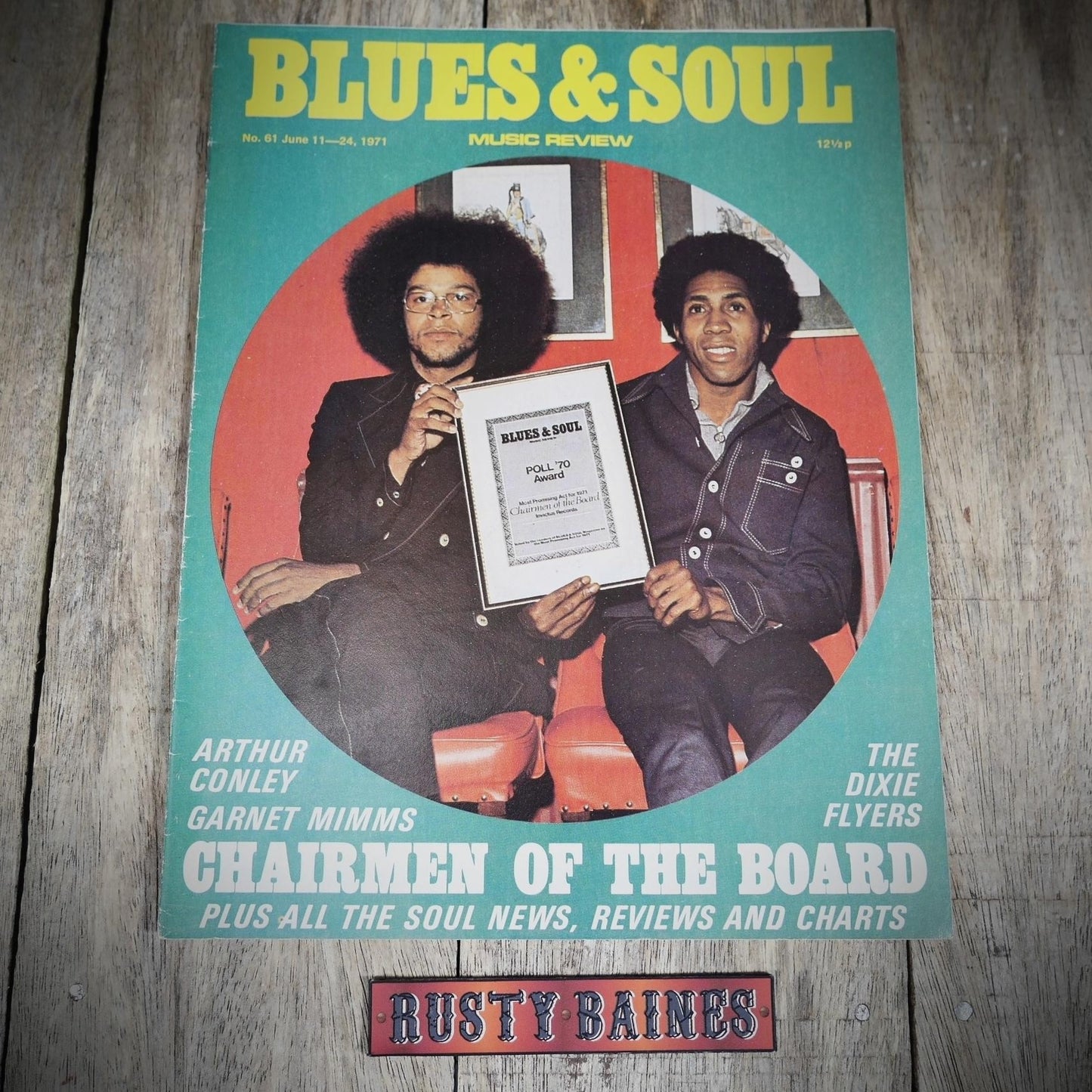 Vintage Magazine Back Issue, Blue & Soul #61 June 1971, Chairmen of the Boards, Garnet Mimms, Arthur Conley