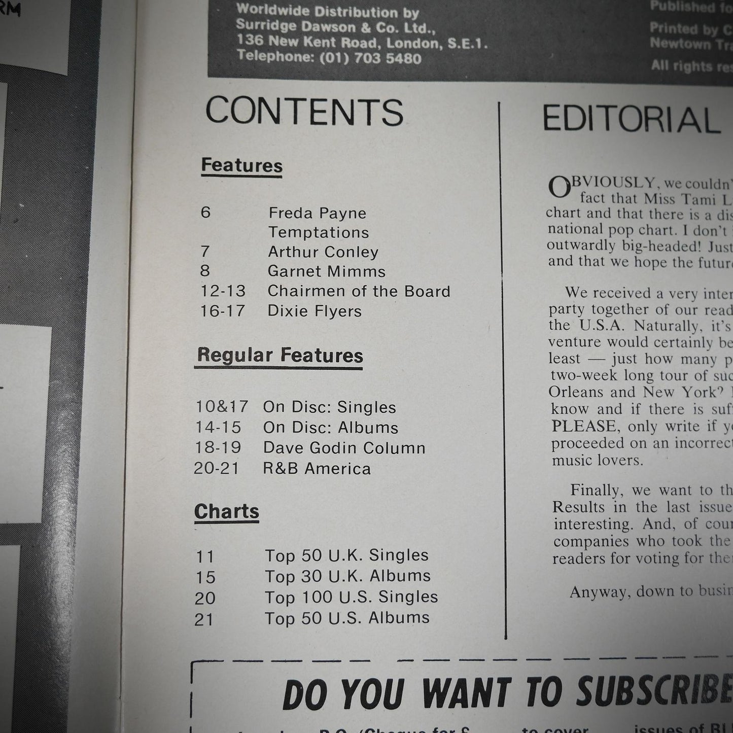 Vintage Magazine Back Issue, Blue & Soul #61 June 1971, Chairmen of the Boards, Garnet Mimms, Arthur Conley