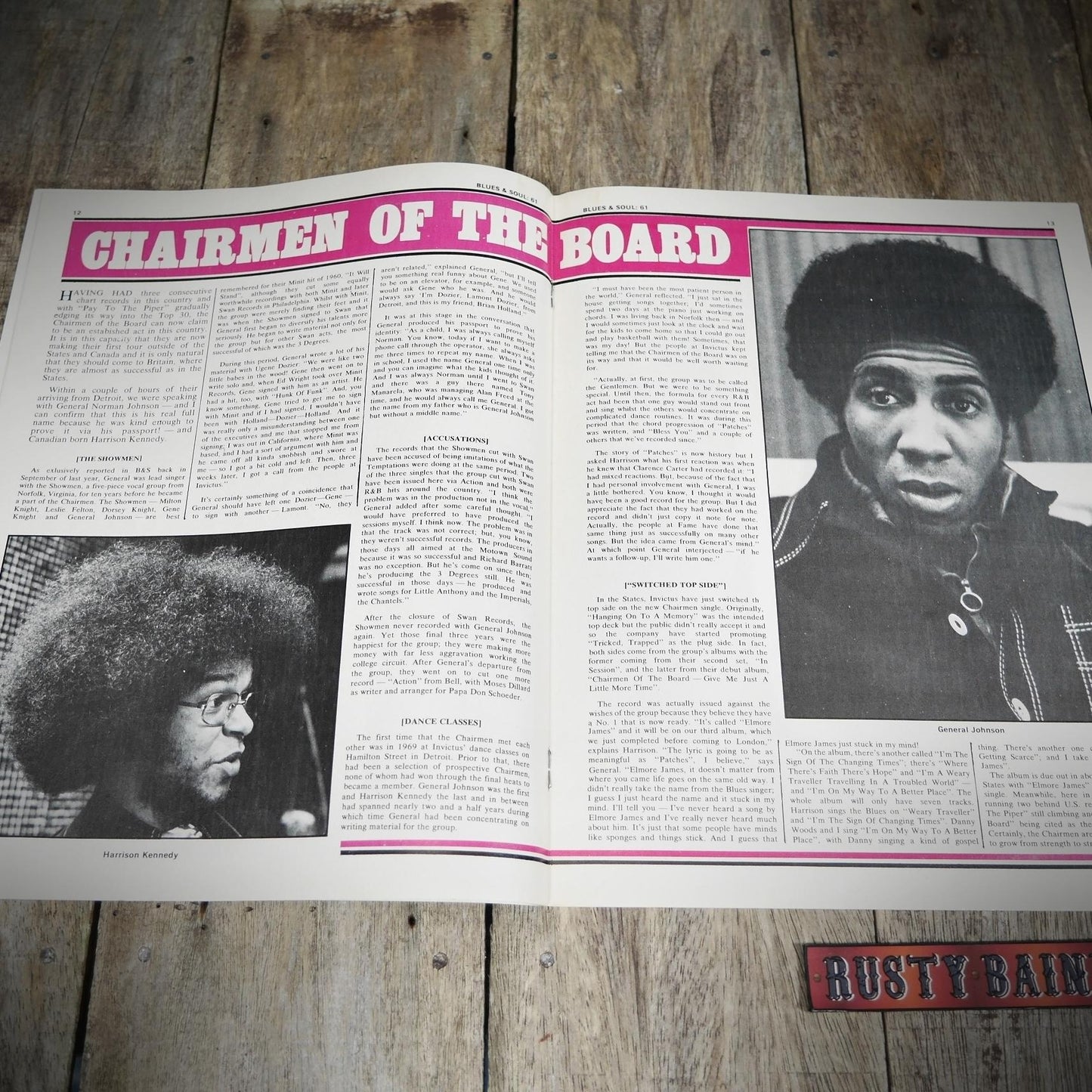 Vintage Magazine Back Issue, Blue & Soul #61 June 1971, Chairmen of the Boards, Garnet Mimms, Arthur Conley
