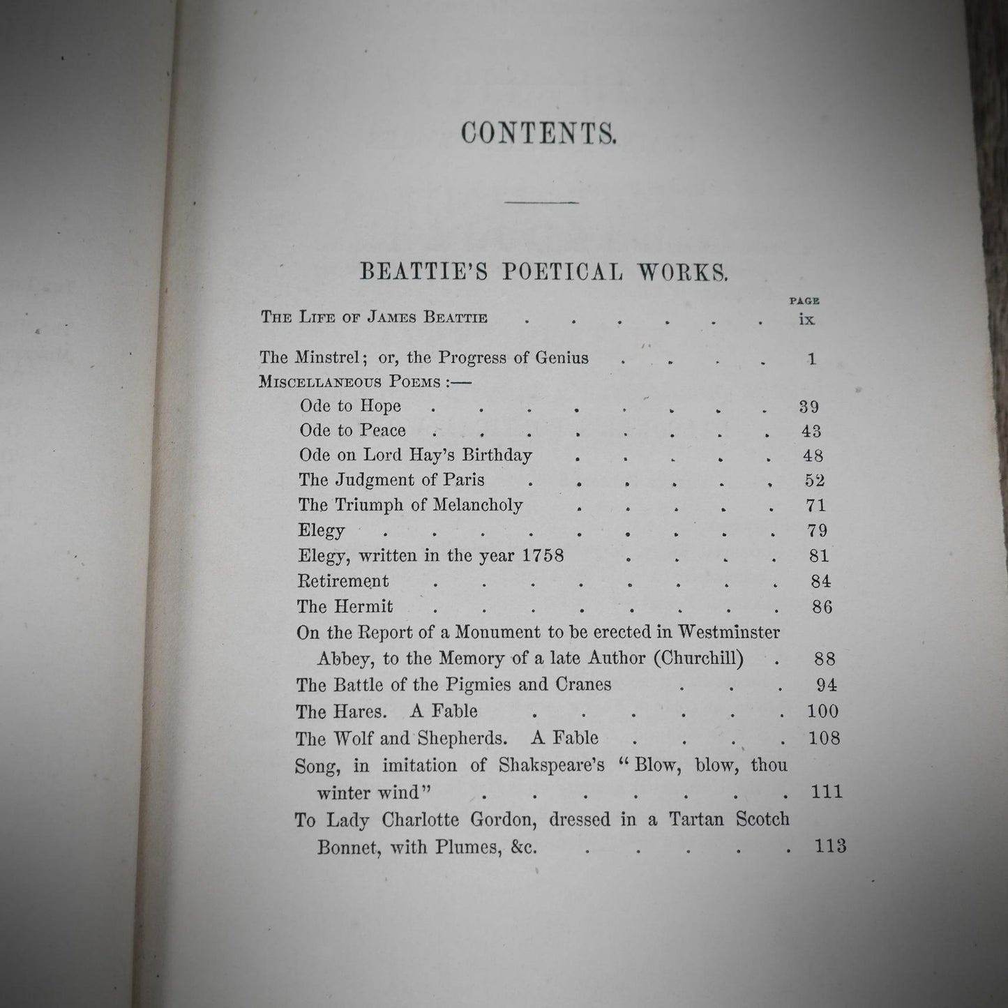 The Poetical Works of Beattie, Blair and Falconer, 1854 Hardback