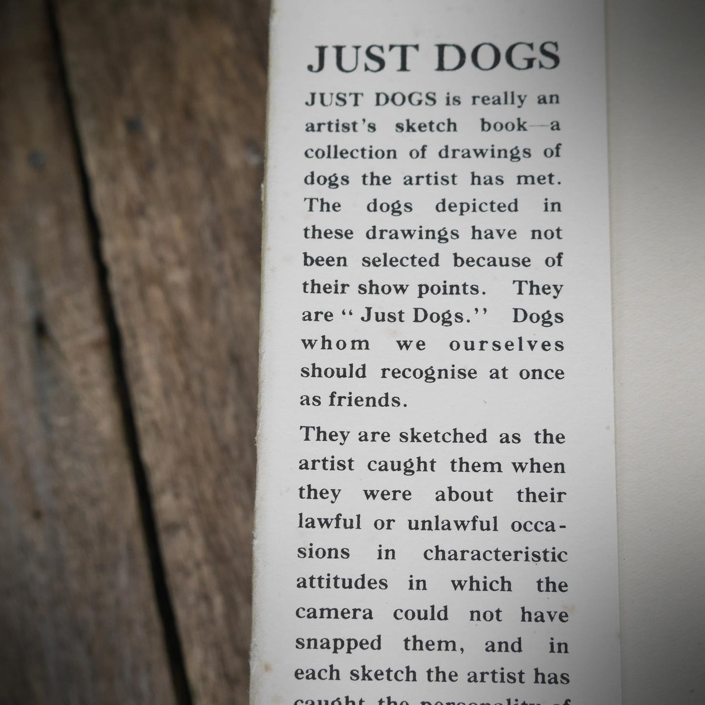 Just Dogs, K F Barker, 1942 Country Life Hardback, Dog Lover Art