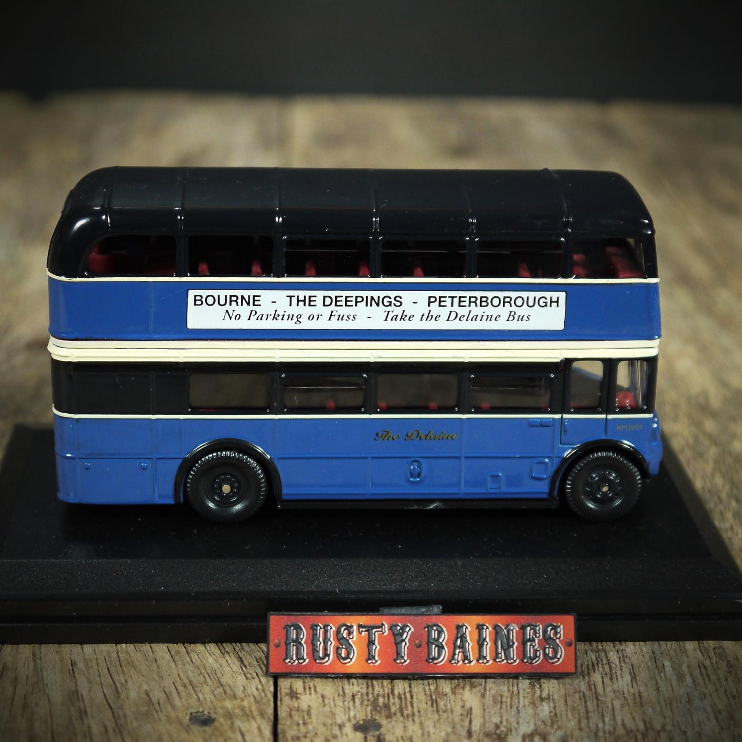 Pair of 1/76 Scale Double Decker Buses, Oxford/Atlas, Delaine, Chelsea