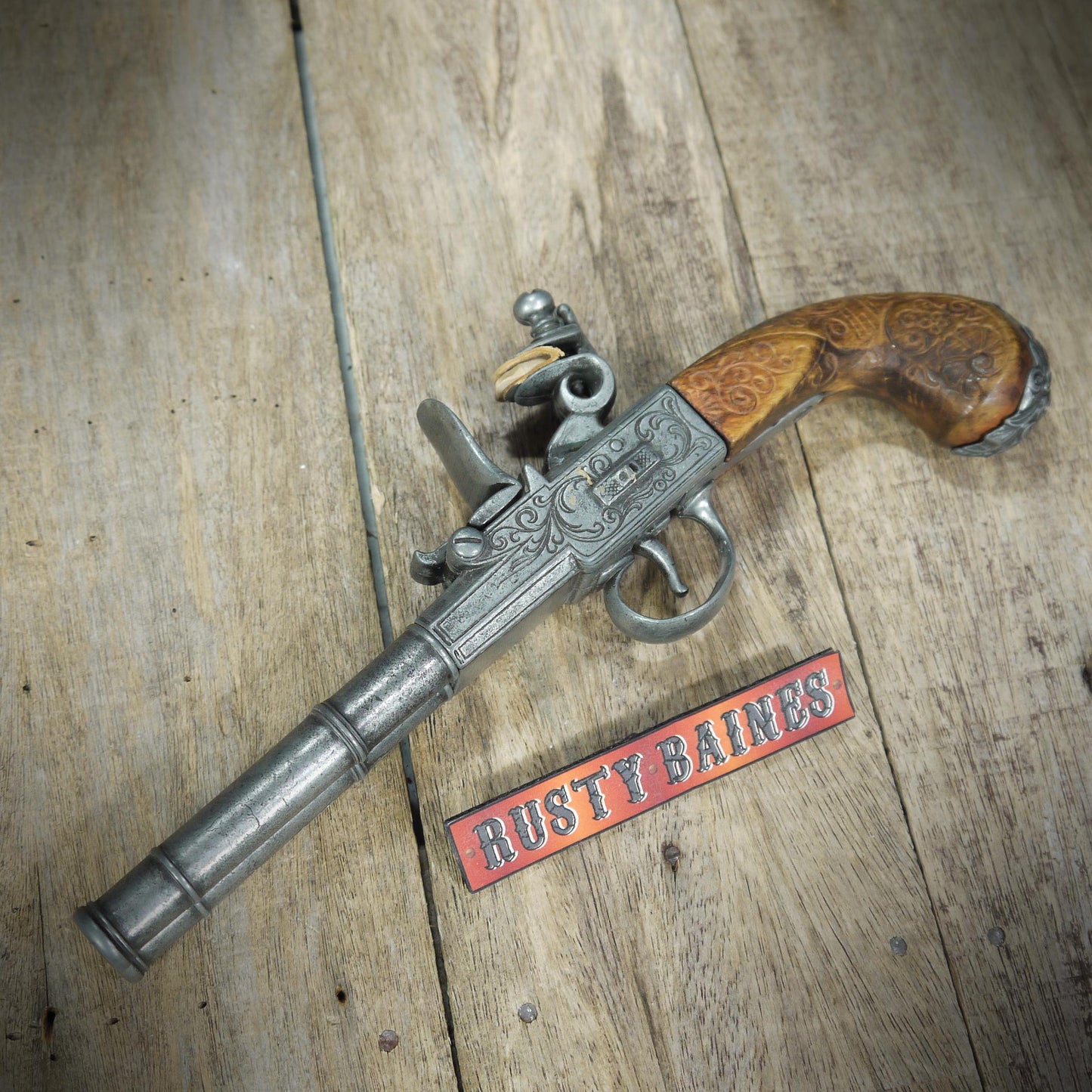 Vintage Pirate Style Flintlock Pistol Replica, Steampunk, Fancy Dress