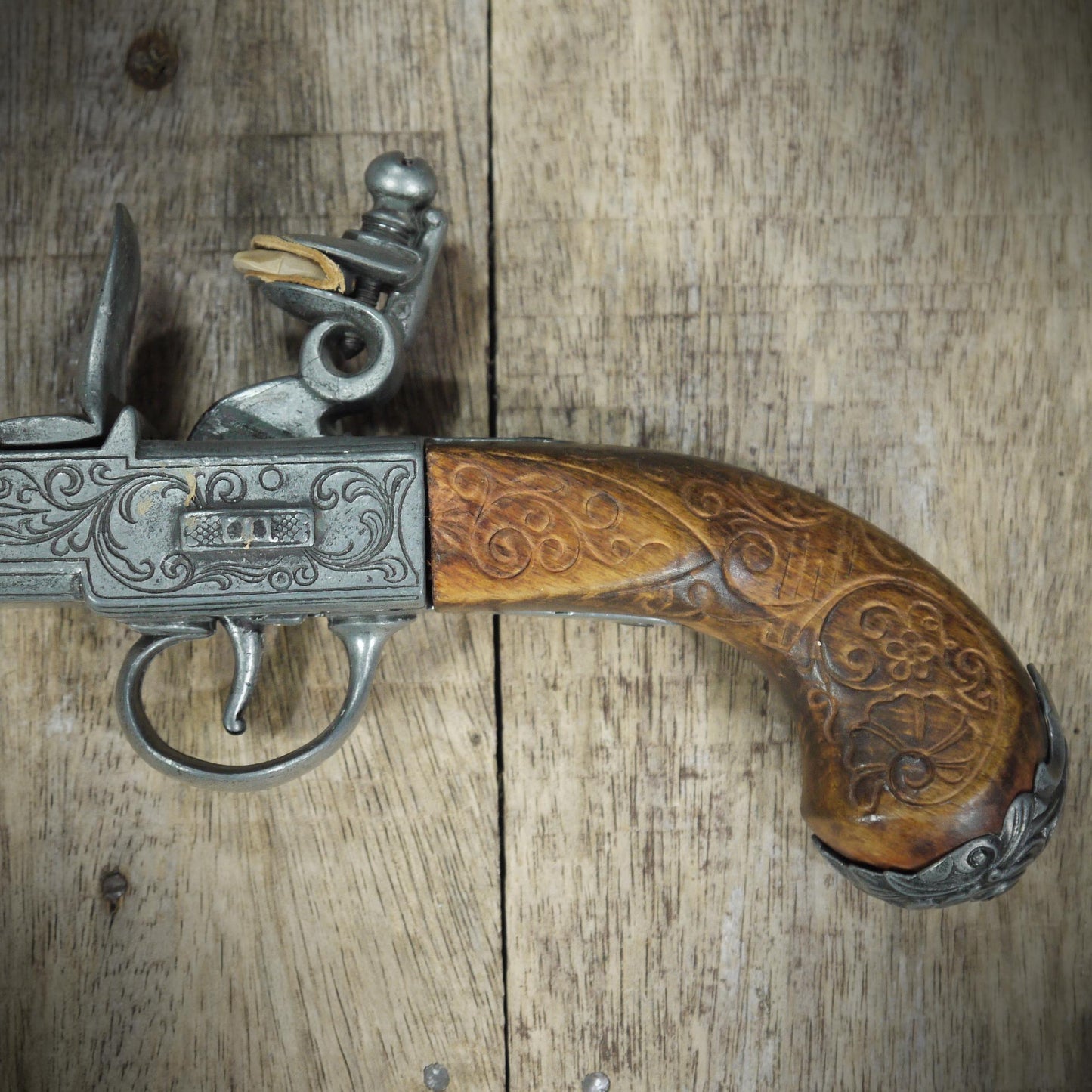 Vintage Pirate Style Flintlock Pistol Replica, Steampunk, Fancy Dress