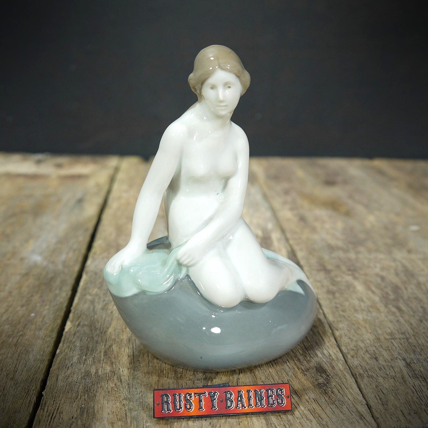 Lippelsdorf Ceramic Little Mermaid Figurine, Edvard Eriksen, Risqué, Copenhagen