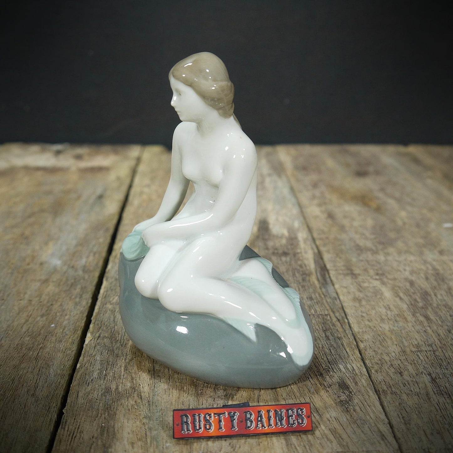Lippelsdorf Ceramic Little Mermaid Figurine, Edvard Eriksen, Risqué, Copenhagen