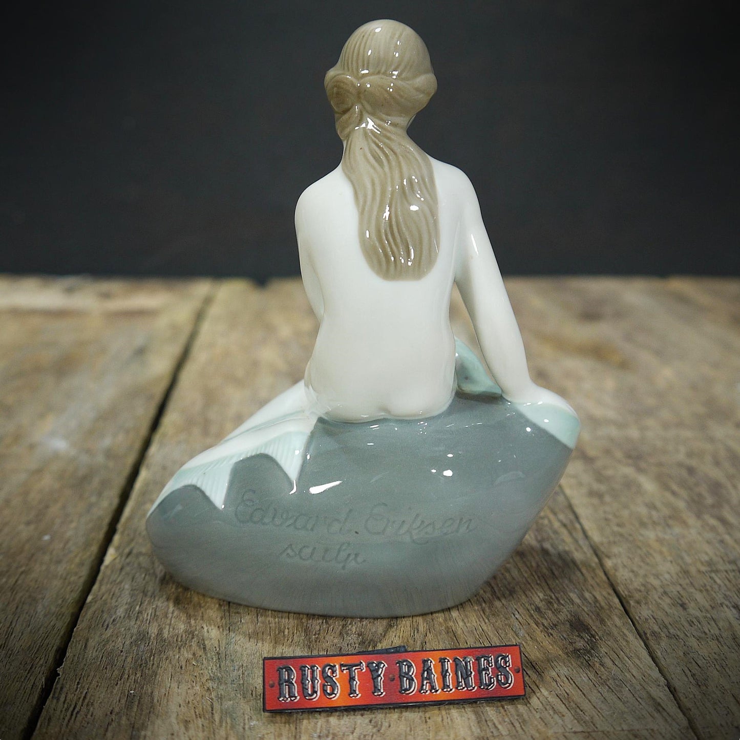 Lippelsdorf Ceramic Little Mermaid Figurine, Edvard Eriksen, Risqué, Copenhagen