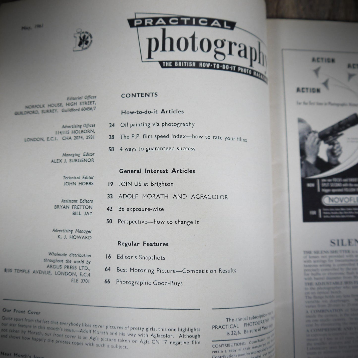 Vintage Magazine, Practical Photography May 1961, Agfa Colour Processing