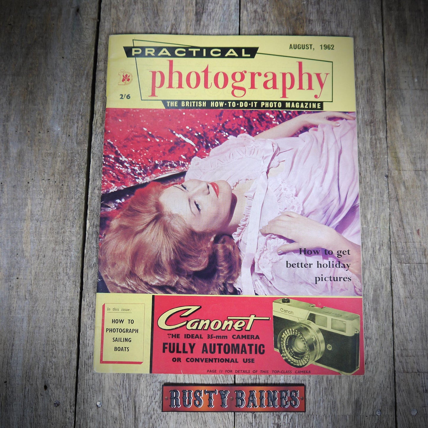 Vintage Magazine, Practical Photography August 1962, Boats Holiday Photo's