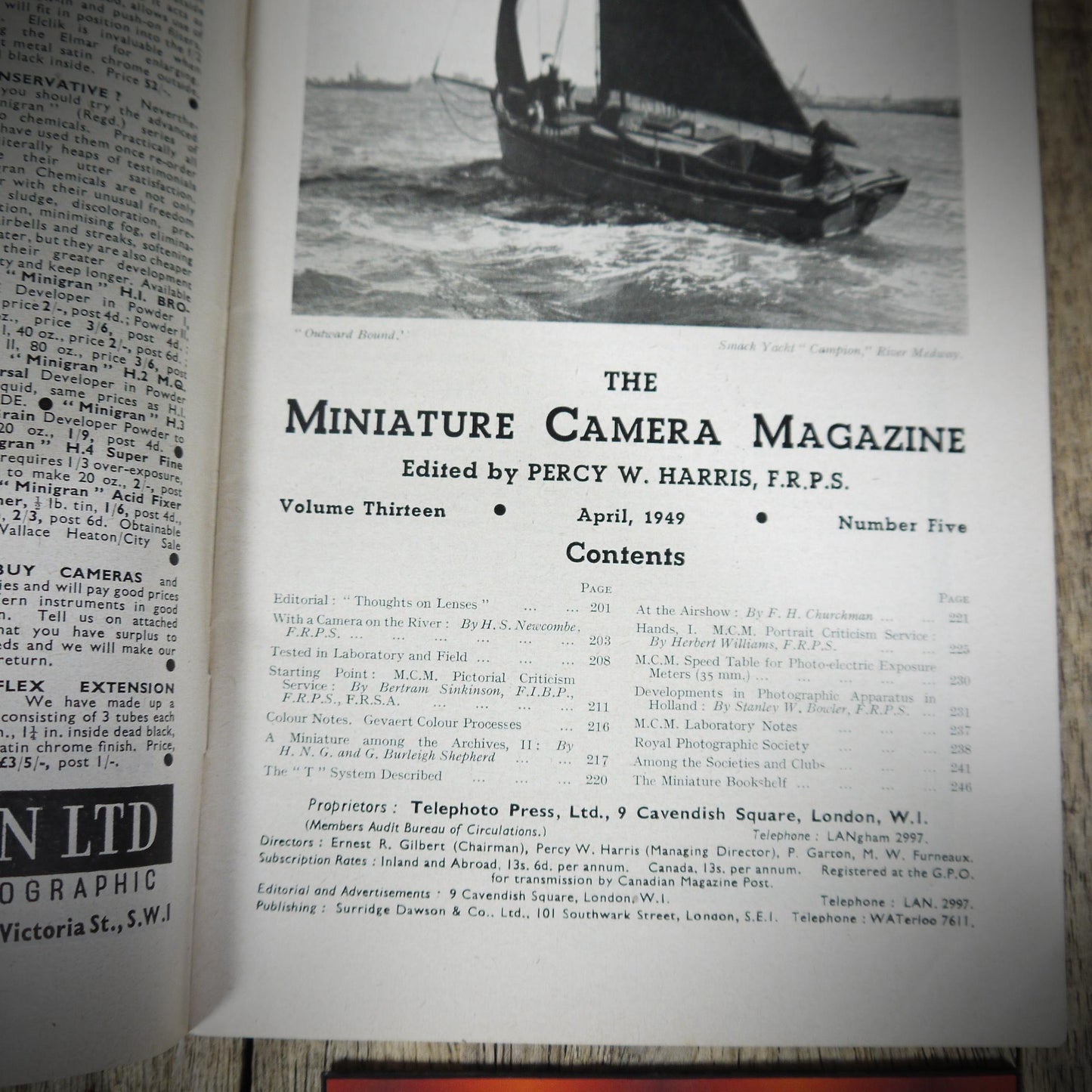 Vintage Miniature Camera Pocket Magazine April 1949