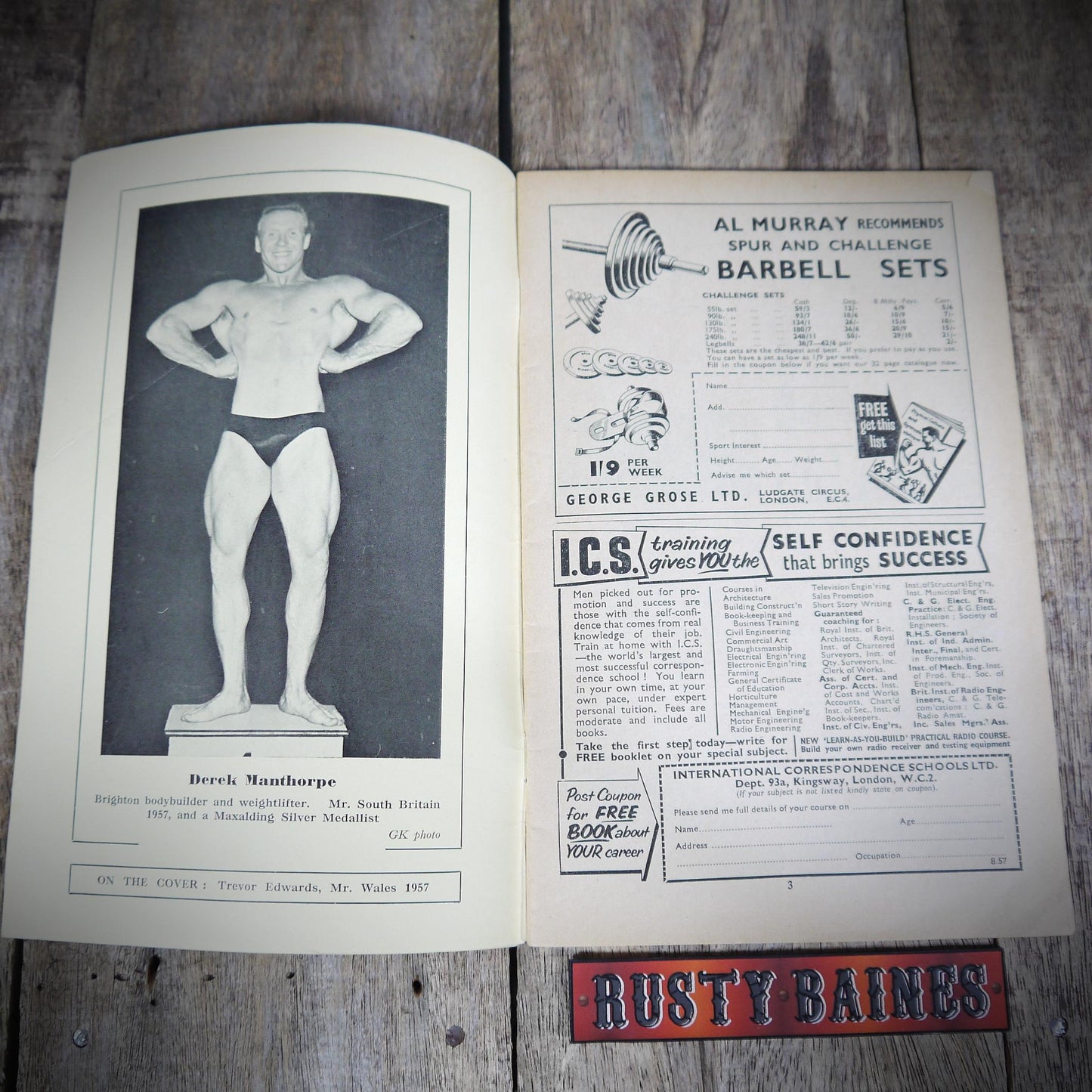 Vintage Health & Strength Pocket Magazine (bodybuilding) August 14th 1957