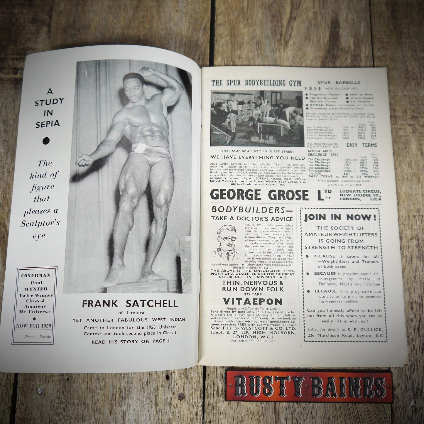 Vintage Health & Strength Pocket Magazine (bodybuilding) June 18th 1959