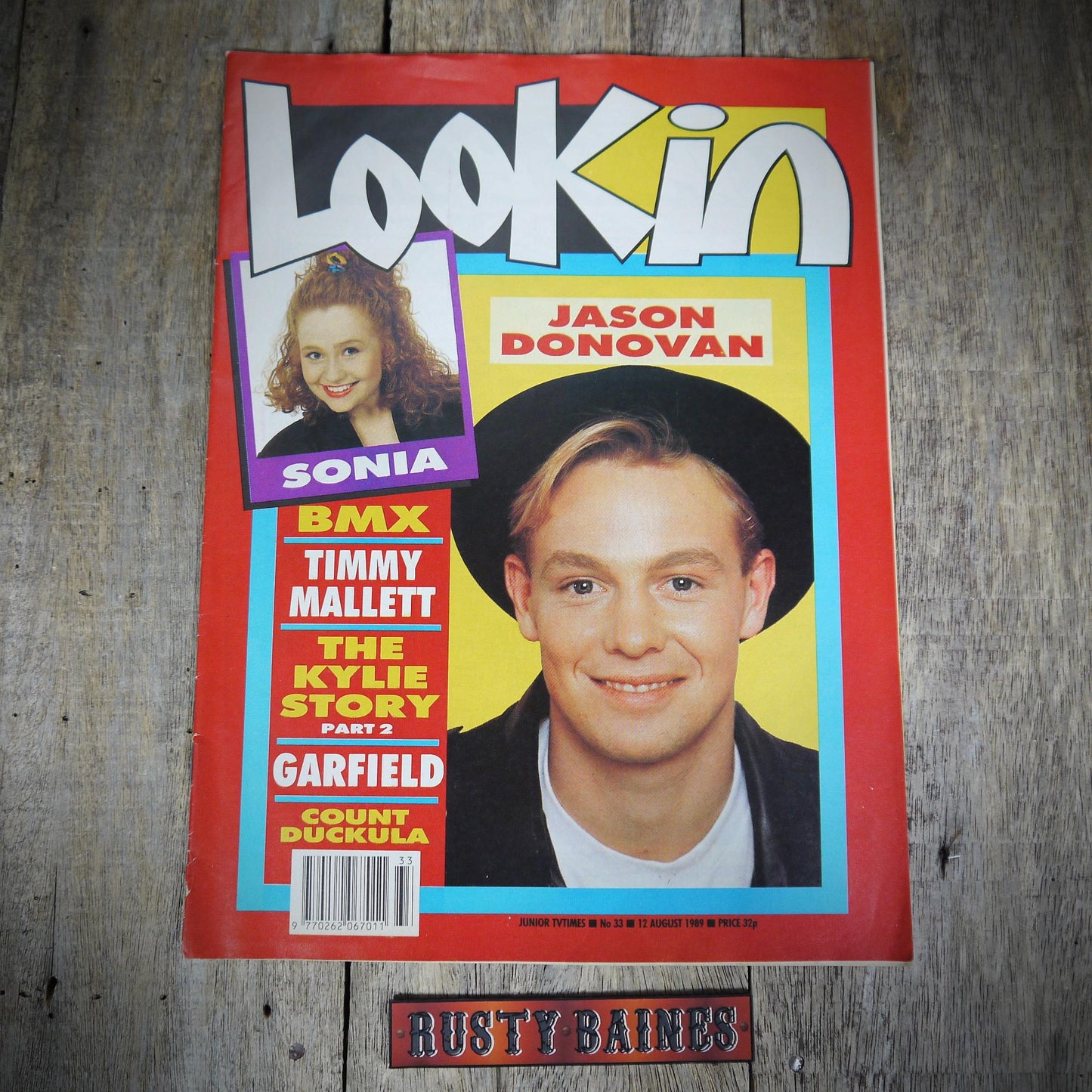 Vintage Look-In Teen Music Pop Culture Magazine 12 August 1989, Complete, Jason Donovan