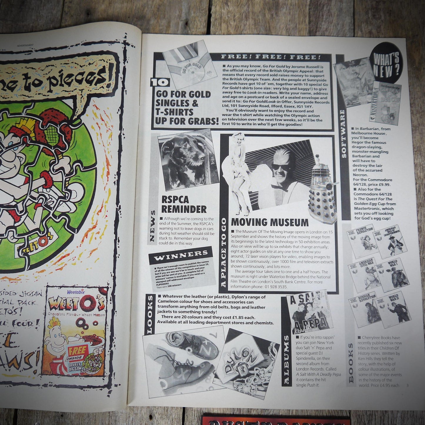 Vintage Look-In Teen Music Pop Culture Magazine 10 September 1988, Complete, Daley Thompson