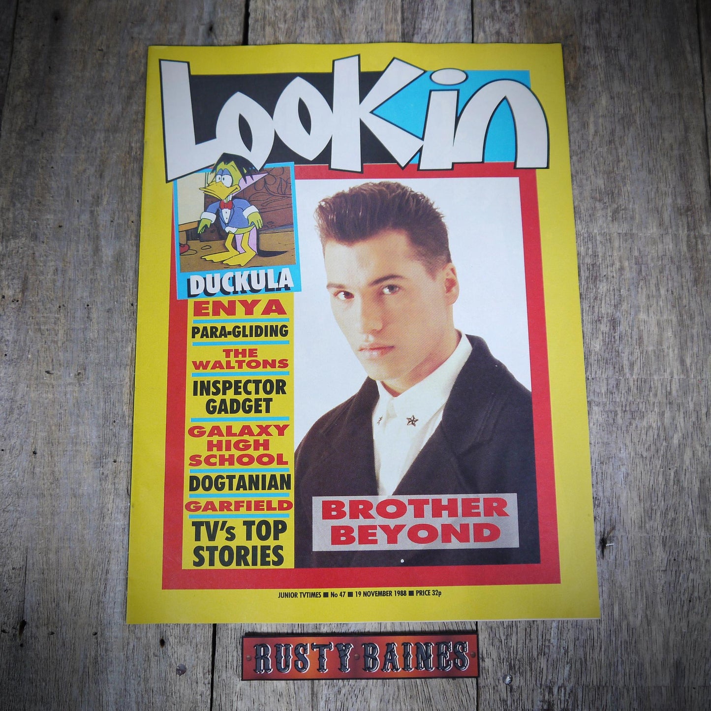 Vintage Look-In Teen Music Pop Culture Magazine 19 November 1988, Complete, Brother Beyond