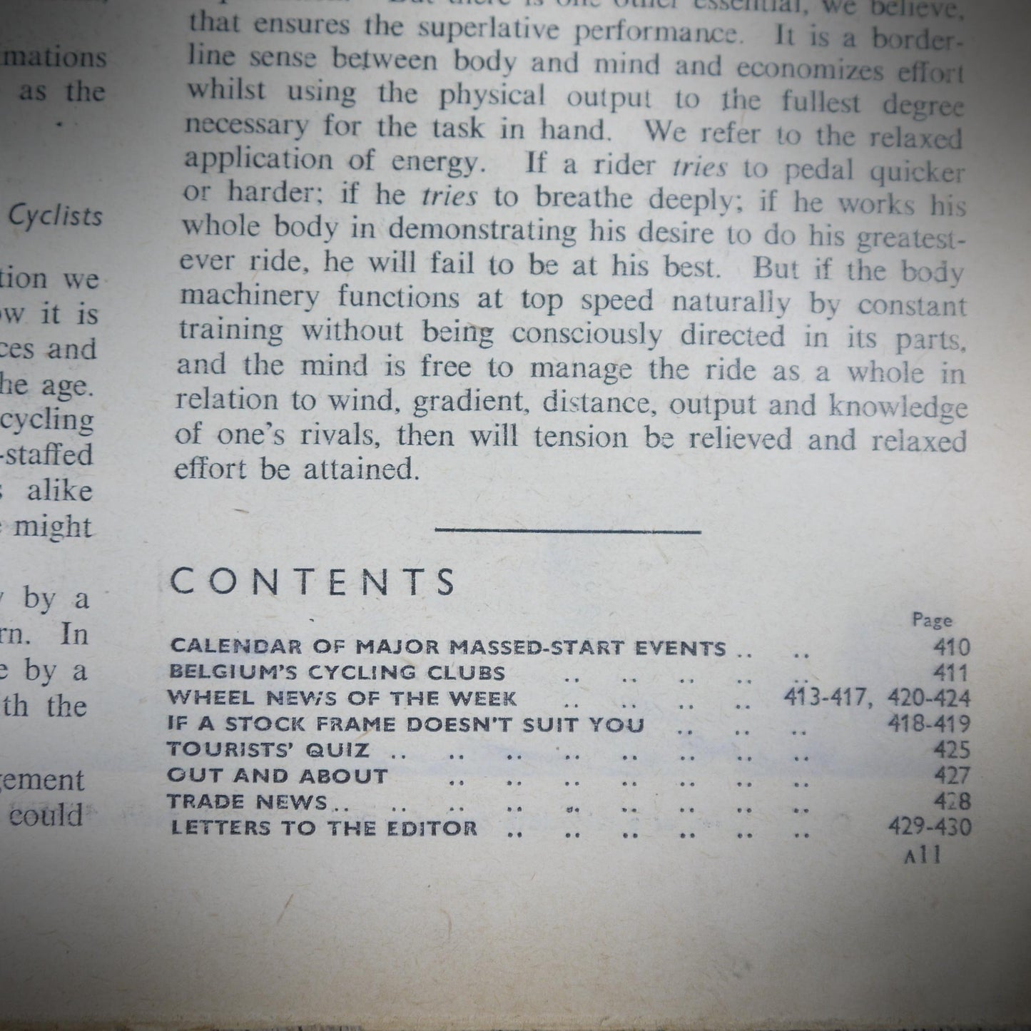 Cycling, Vintage Magazine April 29th 1954, Dunlop Tyres Cover
