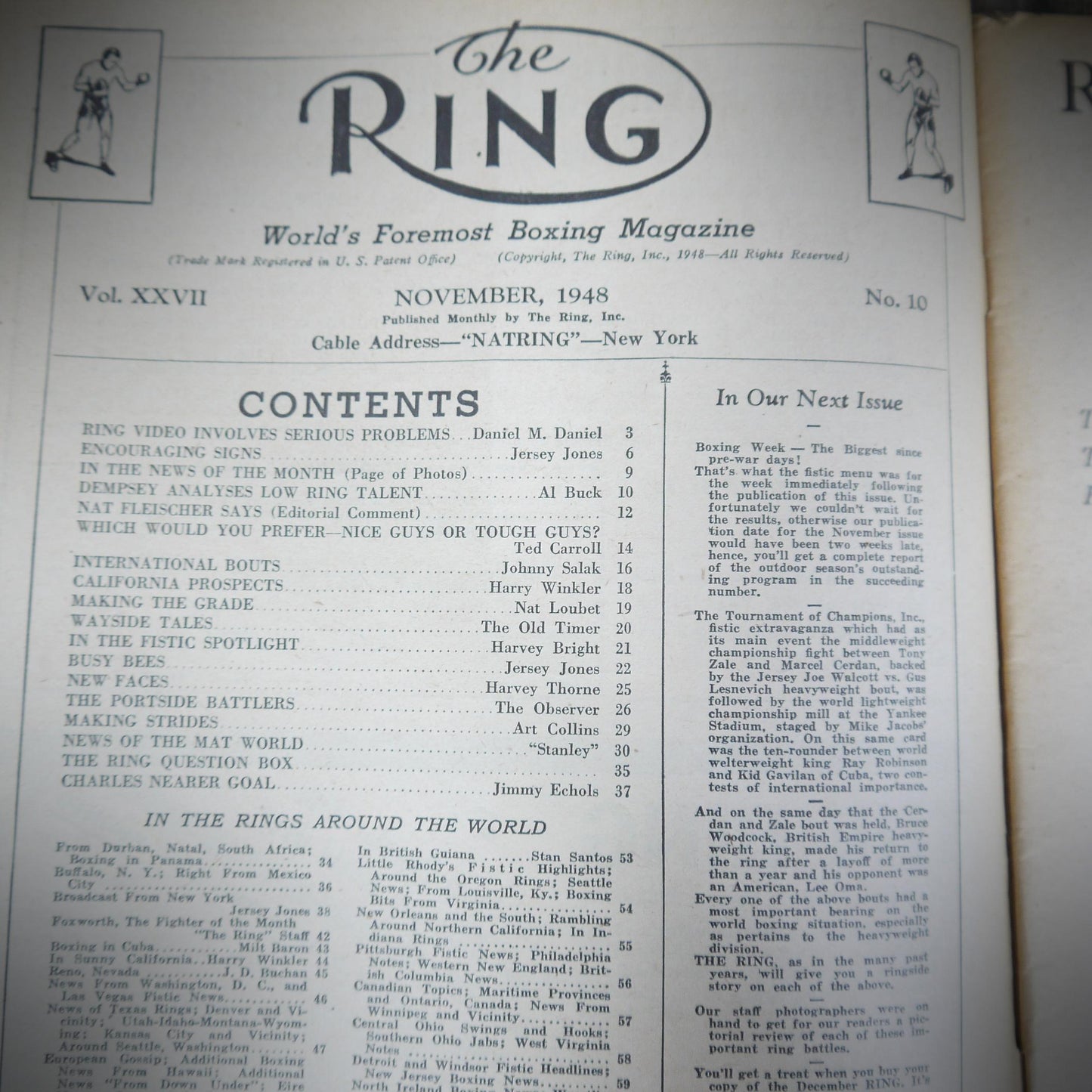The Ring Boxing Magazine Novermber 1948 Freddie Mills
