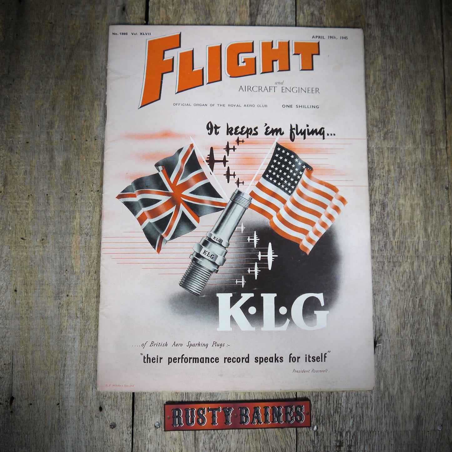 Flight and Aircraft Engineer Magazine April 19th 1945, V2 Rocket Captured, Fairey Firefly, RAF No.2 Group