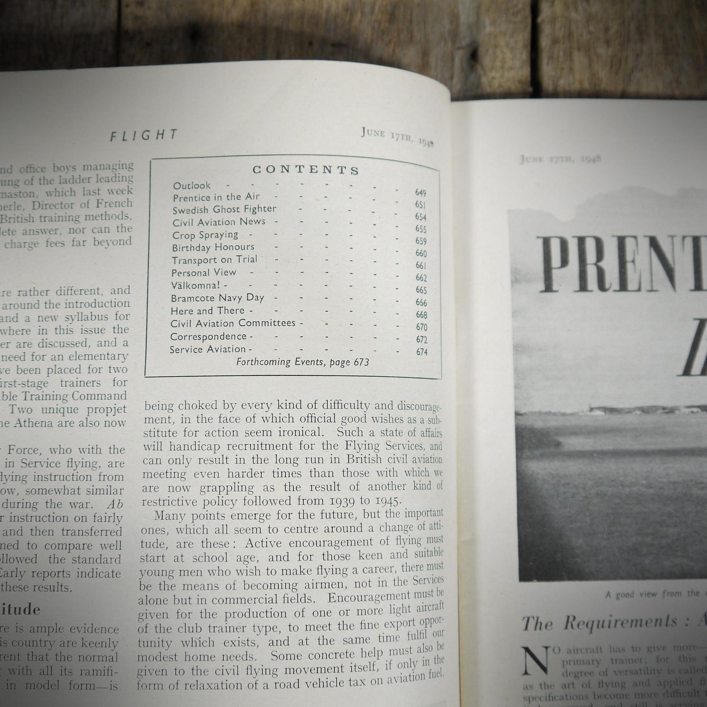 Flight and Aircraft Engineer Magazine June 17th 1948, Crop Spraying, Sir Miles Thomas Interview