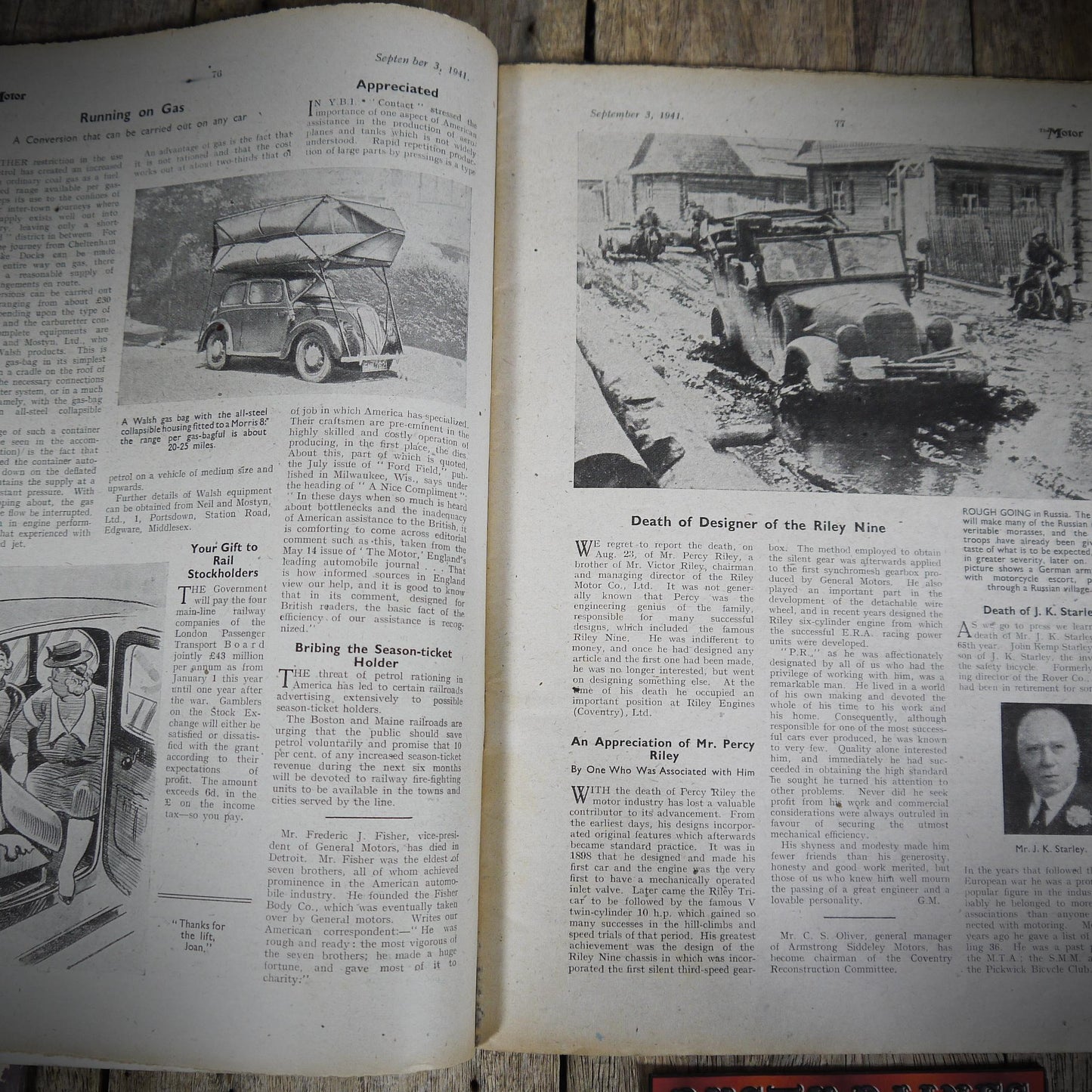 The Motor Magazine September 3rd 1941, Aluminium Cars, WW2 Issue