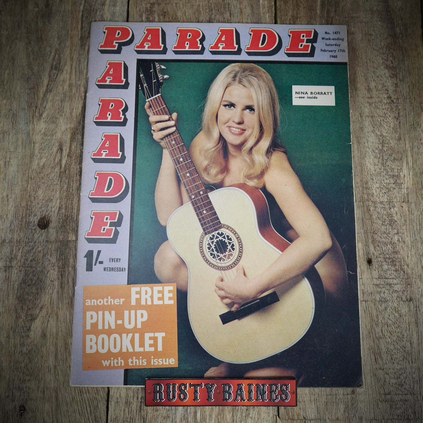 Vintage Men's Magazine Back Issue, Parade February 17th 1968, Nina Borratt, Astrid Angoe, Jutka Goz