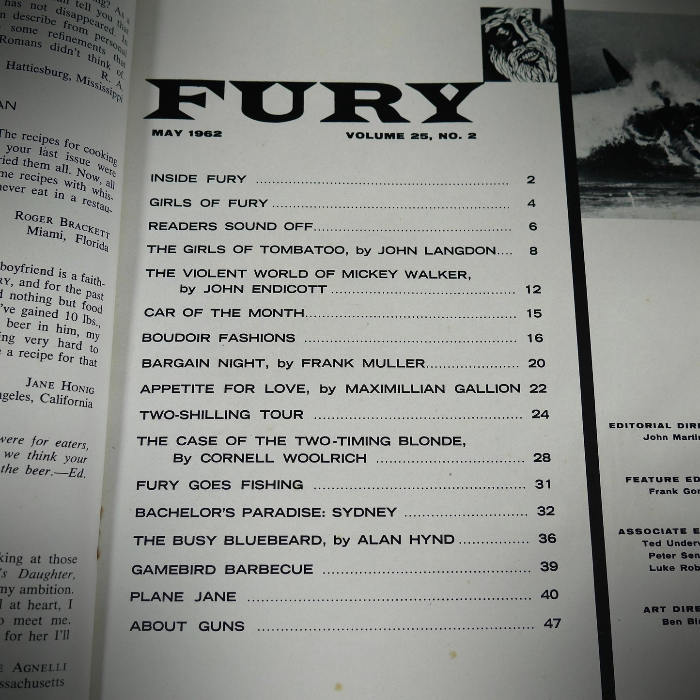 Back Issue Magazine, Fury, Men's, U.S. Vintage Glamour/Pin-Up/Stories, May 1962