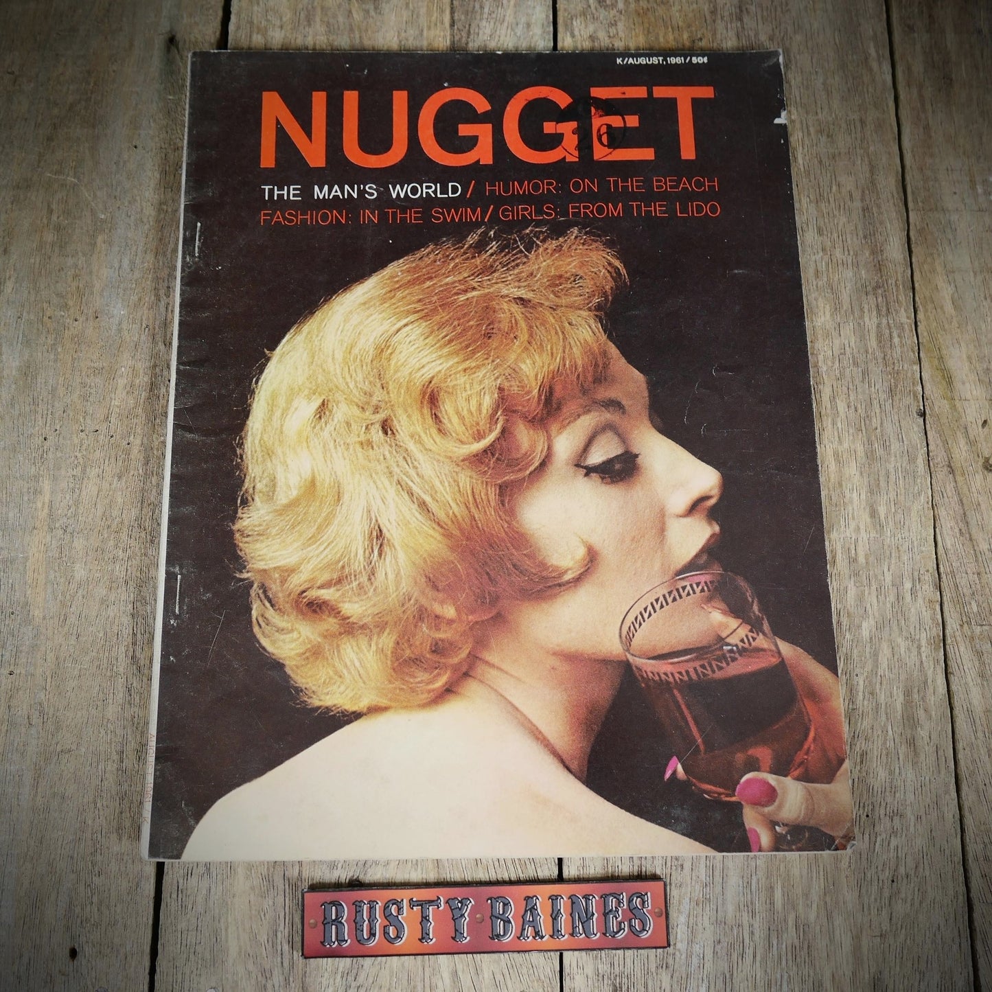 Back Issue Magazine, Nugget, U.S. Men's Vintage Glamour/Pin-Up/Lifestyle, August 1961