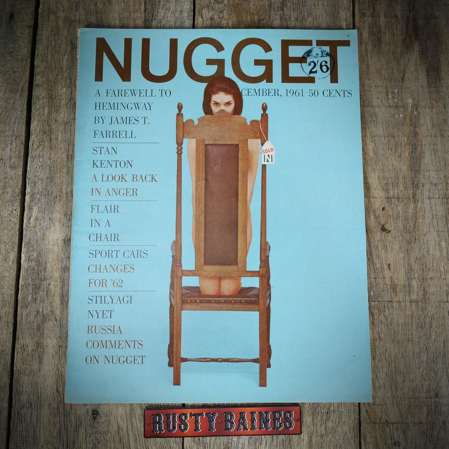 Vintage Back Issue U.S. Men's Magazine, Nugget December 1961, Glamour/Pin-Up