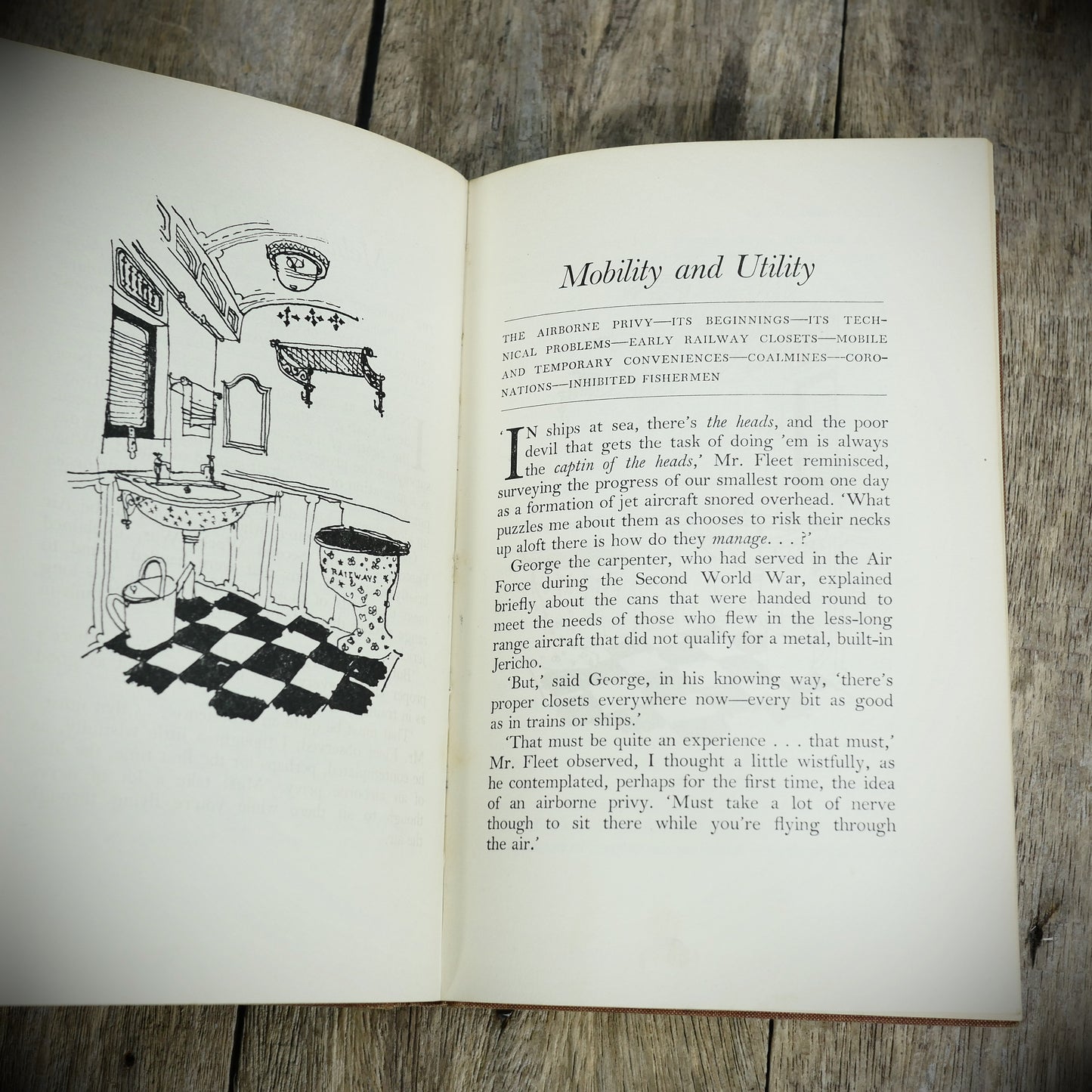 The Smallest Room, John Pudney, 1955 4th Edition Hardcover, Toilet, Bathroom