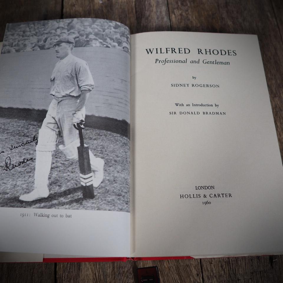 Wilfred Rhodes, Cricket, Sidney Rogerson, 1960 Hardcover Reprint