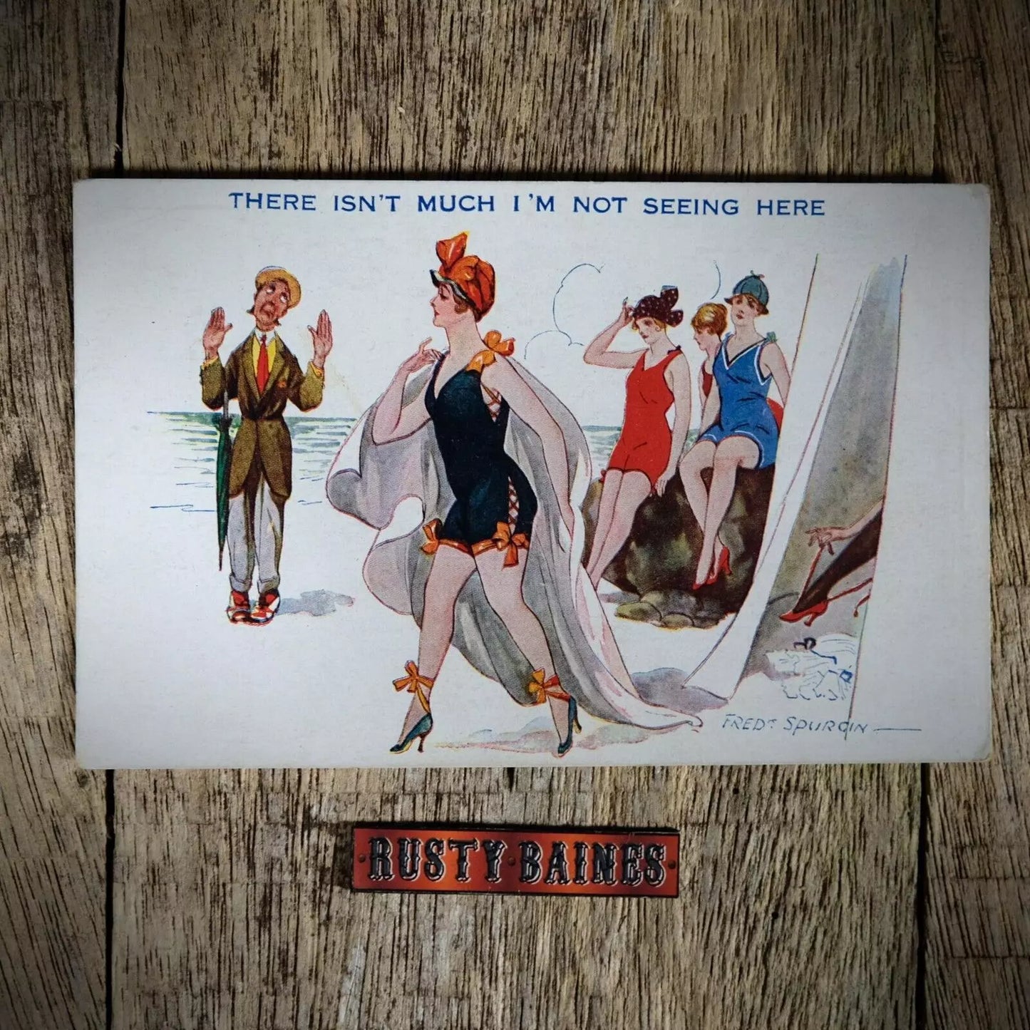 Postcard, Comic, Art & Humour, Fred Spurgin Bathing Beauty Glamour