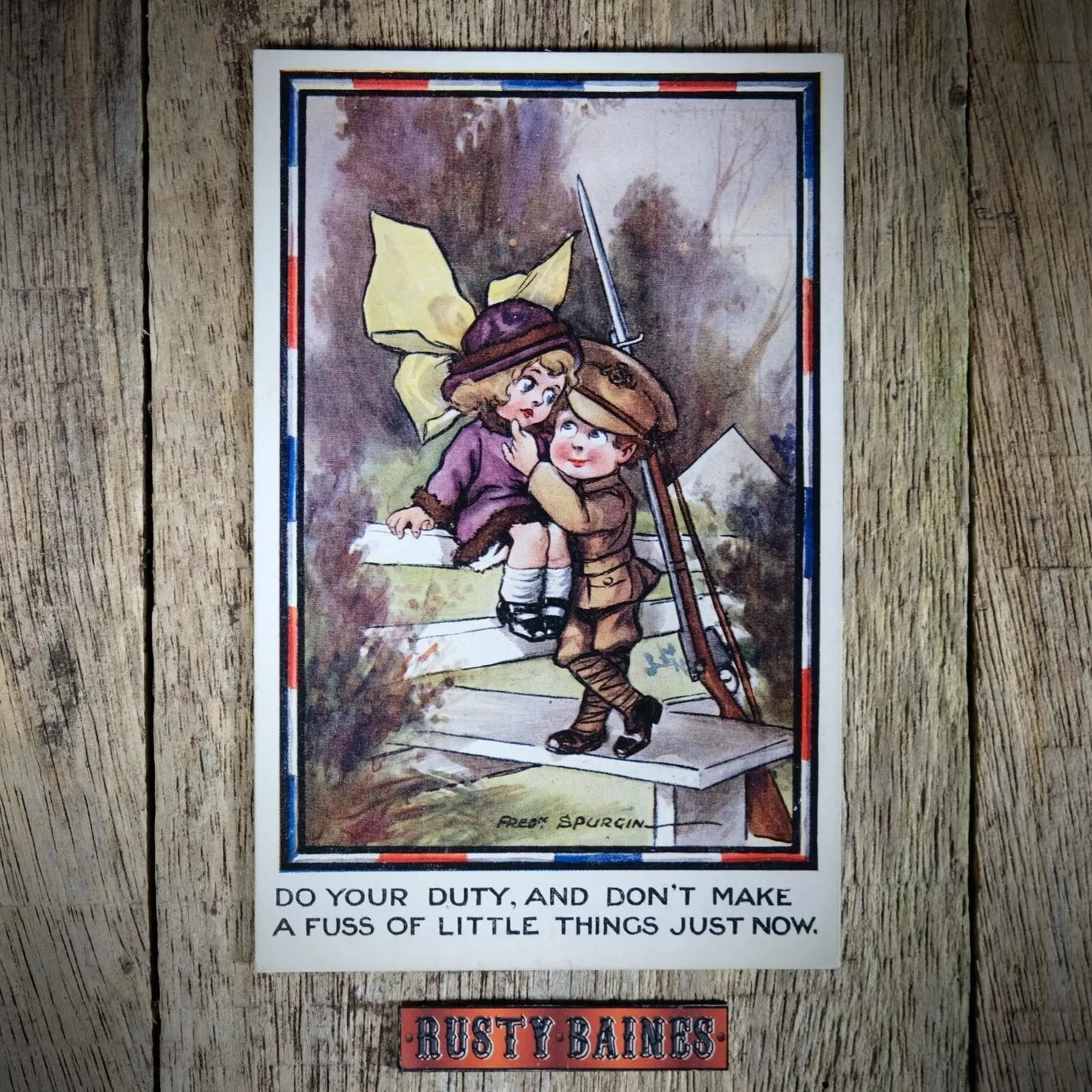 Postcard, Comic, Inter Art, Fred Spurgin WW1 Soldier Do Your Duty