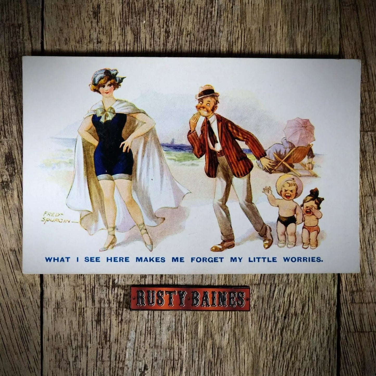 Postcard, Comic, Art & Humour, Fred Spurgin Bathing Beauty Girl