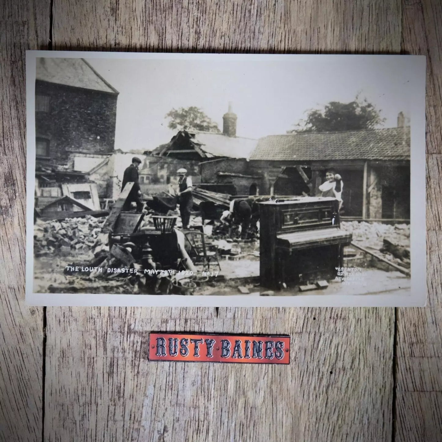 Postcard, Real Photo, Louth Flood Disaster 1920 #17