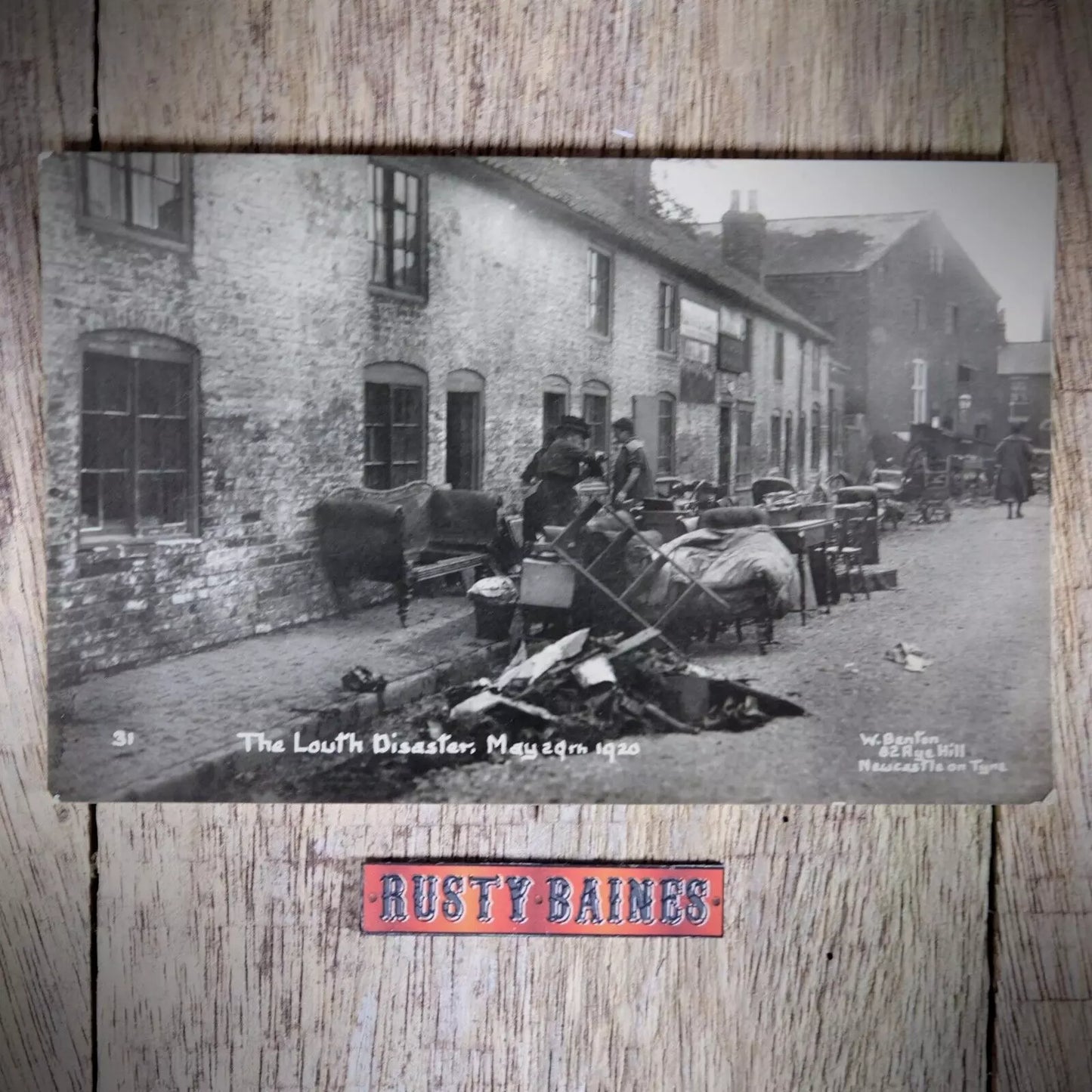 Postcard, Real Photo, Louth Flood Disaster 1920 #31
