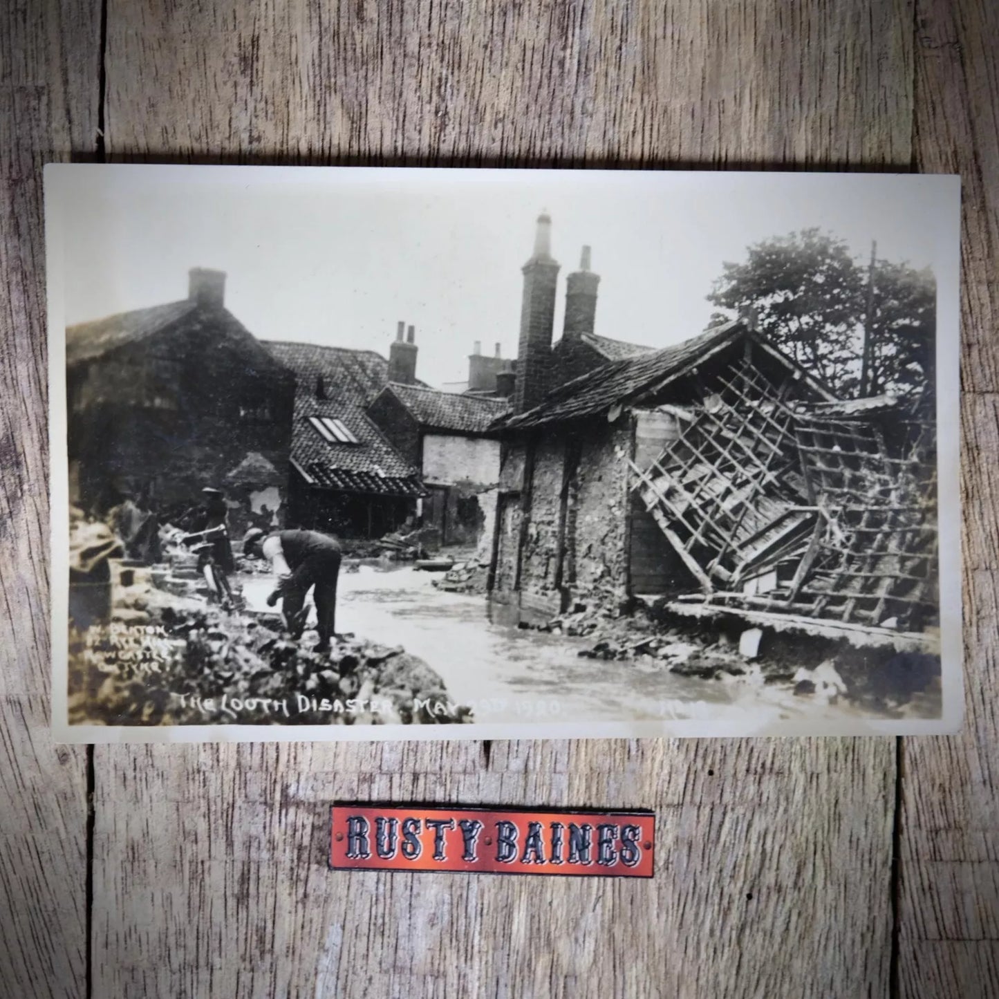 Postcard, Rotophoto Real Photo, Louth Flood Disaster 1920 #13
