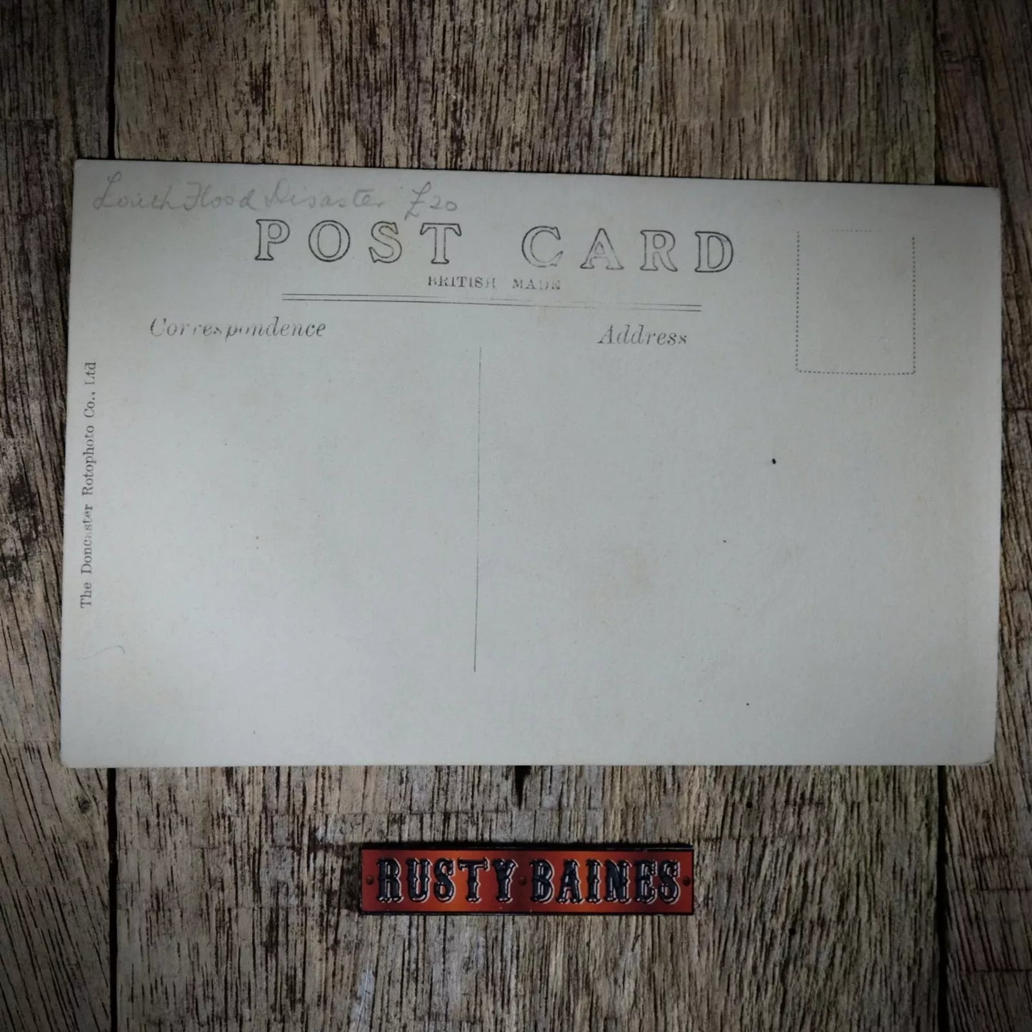 Postcard, Rotophoto Real Photo, Louth Flood Disaster 1920 #9