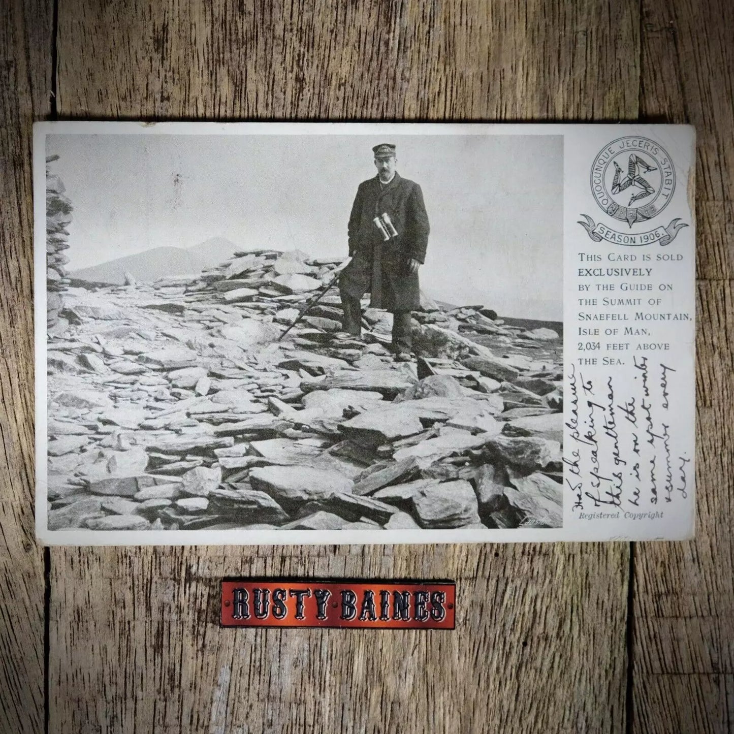 Postcard, IOM Snaefell Mountain Guide Social History 1906