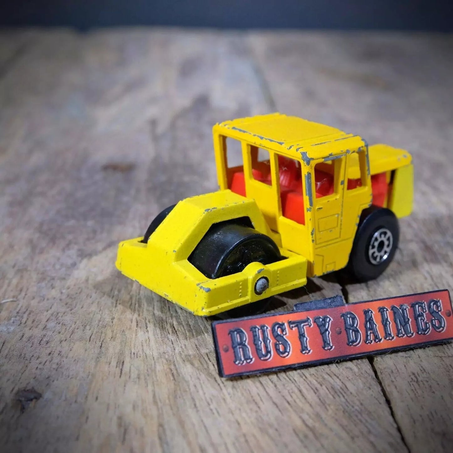 Matchbox #72 Bomag Road Roller, Playworn, No Box