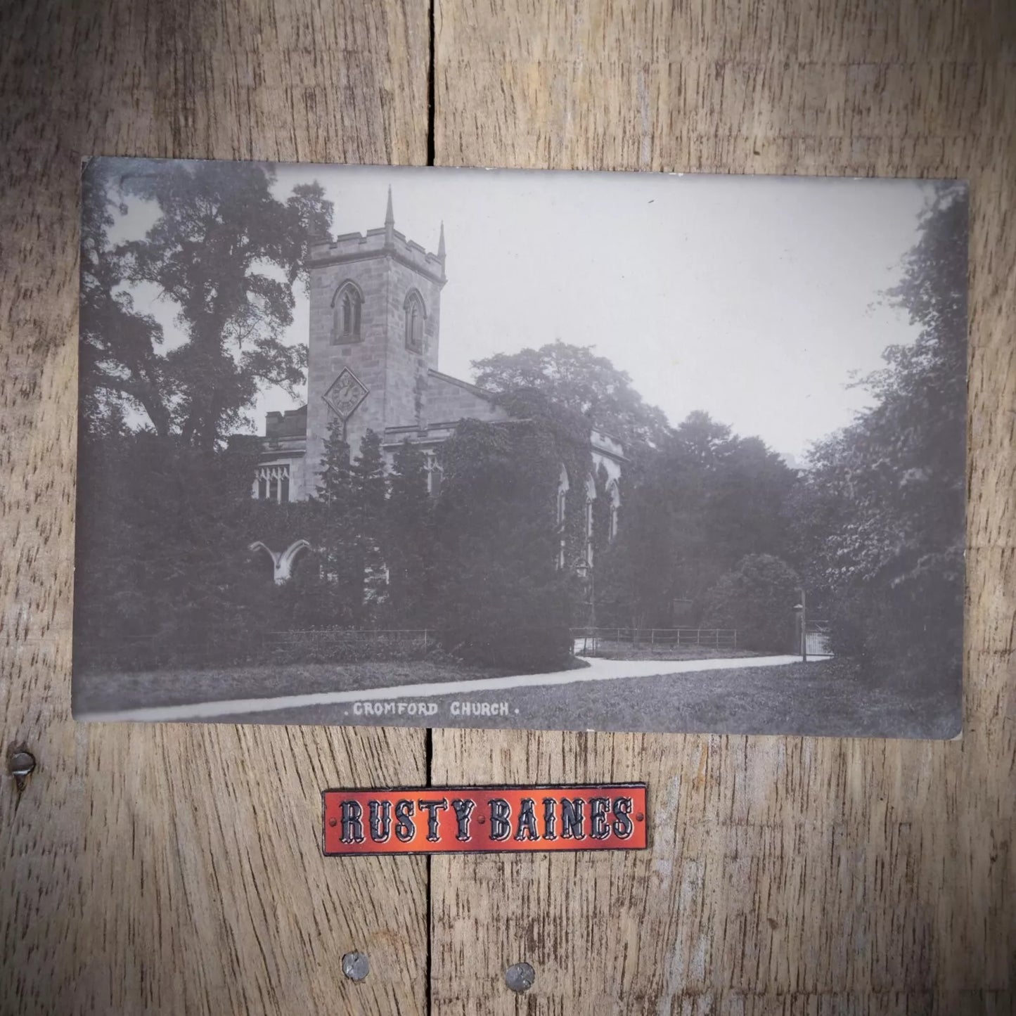 Vintage Postcard, Cromford Church Derbyshire, Real Photo