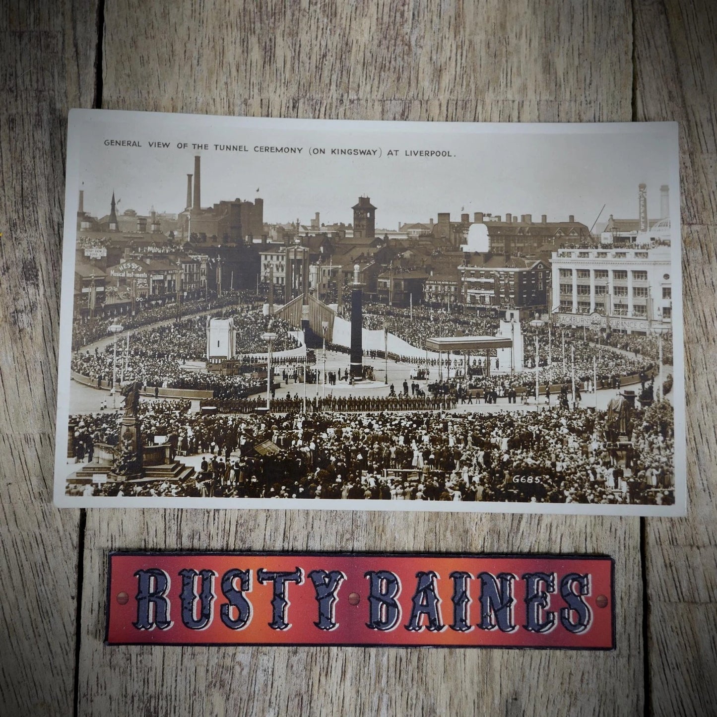 Postcard, Liverpool Mersey Tunnel Opening Ceremony, Real Photo