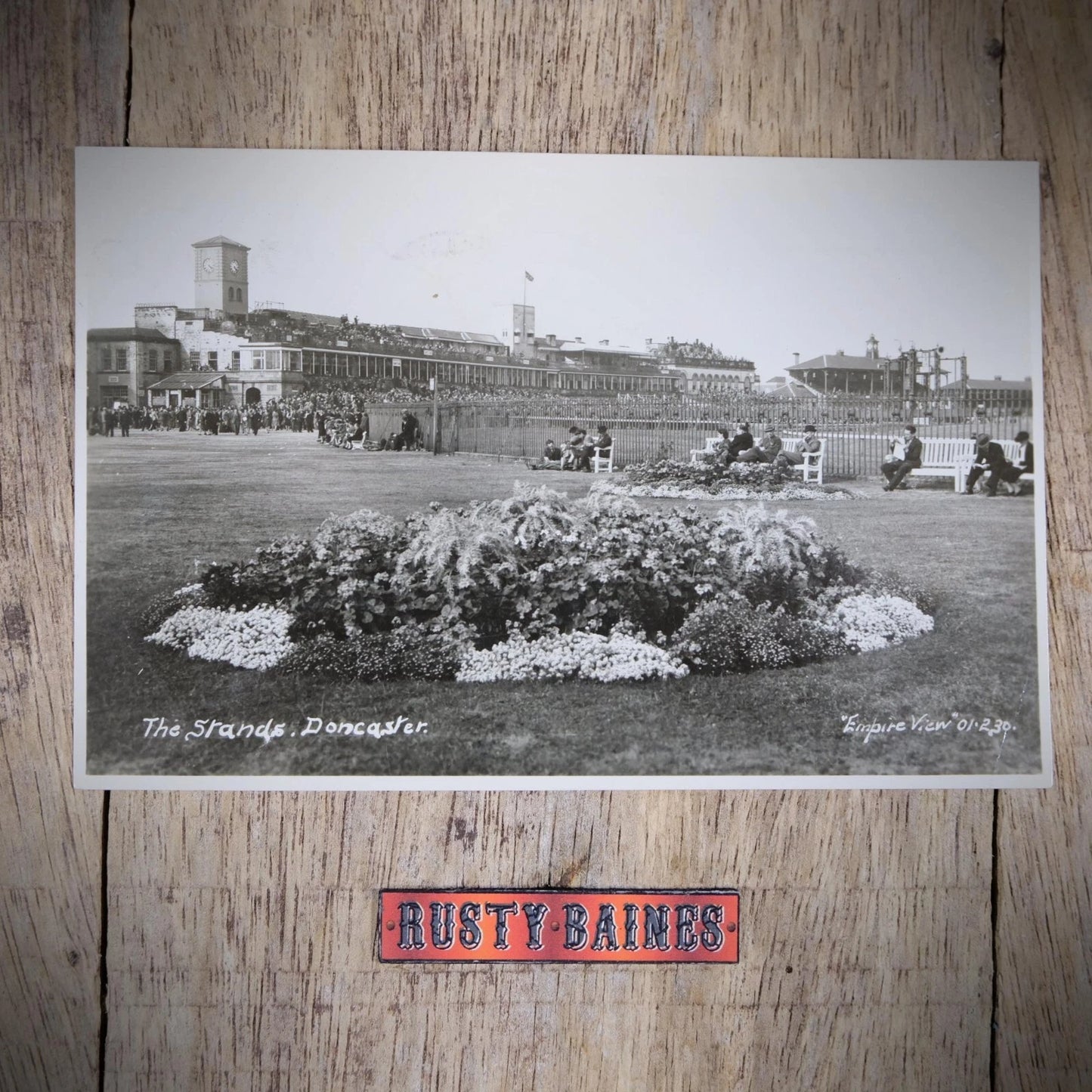 Postcard, Doncaster Racecourse, The Stands 1949 Real Photo