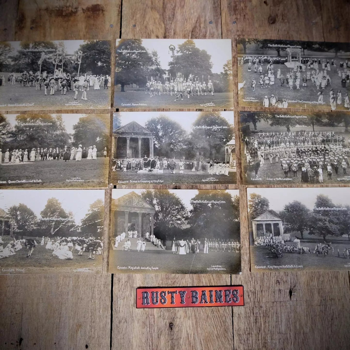 Postcard Bundle Bath Historical Pageant 1909 Real Photo