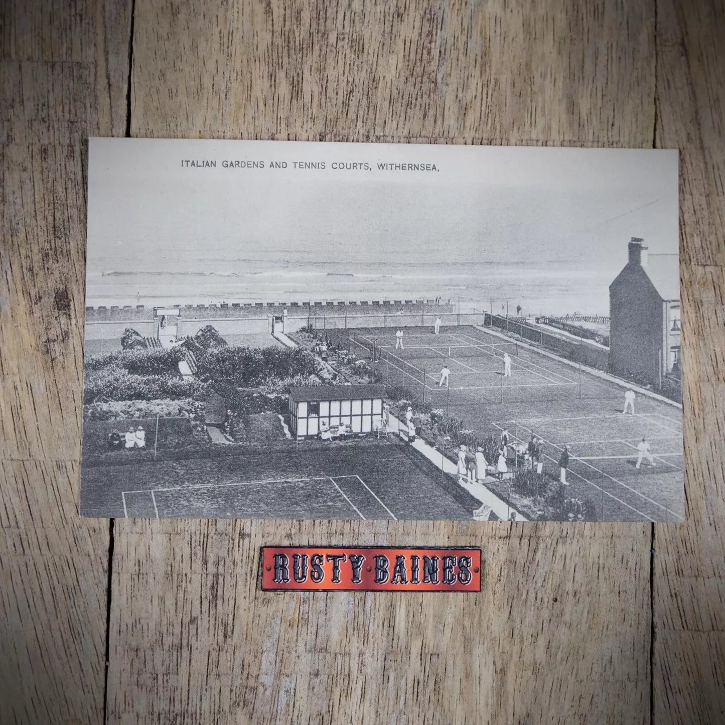Postcard, Withernsea Italian Gardens, Tennis Courts, Printed