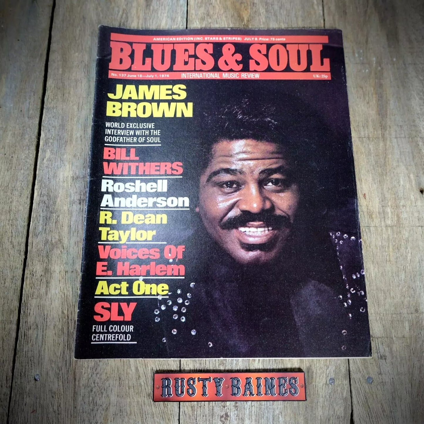 Blues & Soul Magazine #137 1974, Bill Withers, R Dean Taylor, Sly Stone