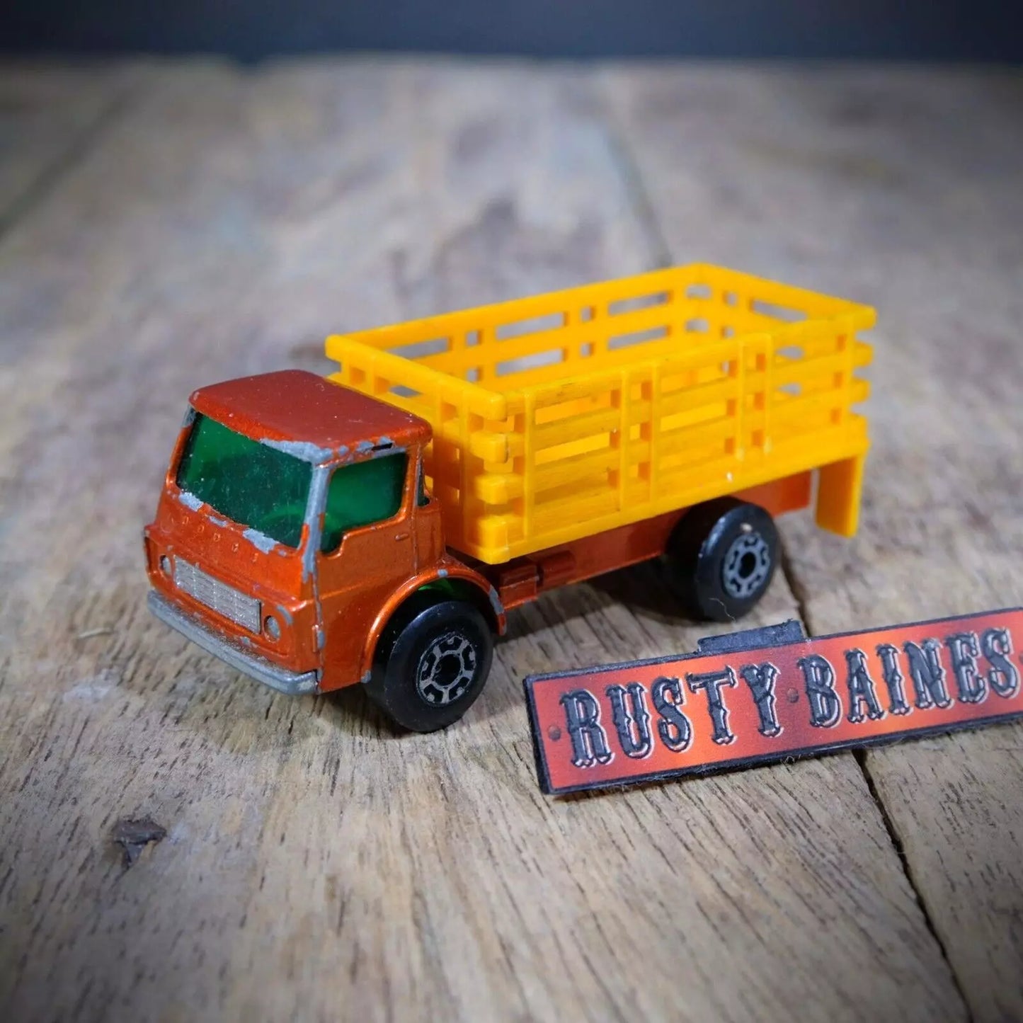 Matchbox #71 Cattle Truck, Copper, Playworn, No Box
