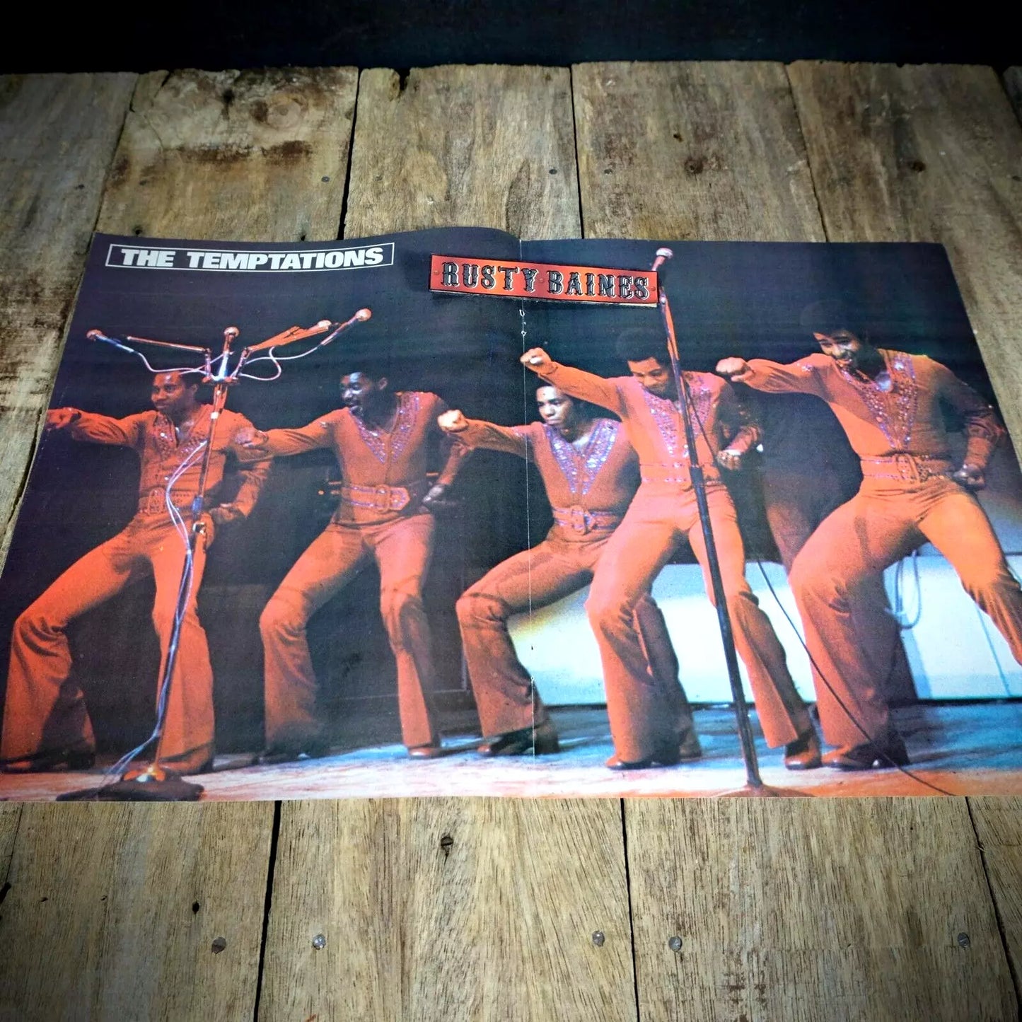 Vintage The Temptations Poster, Ex-Magazine Issue, Motown Soul