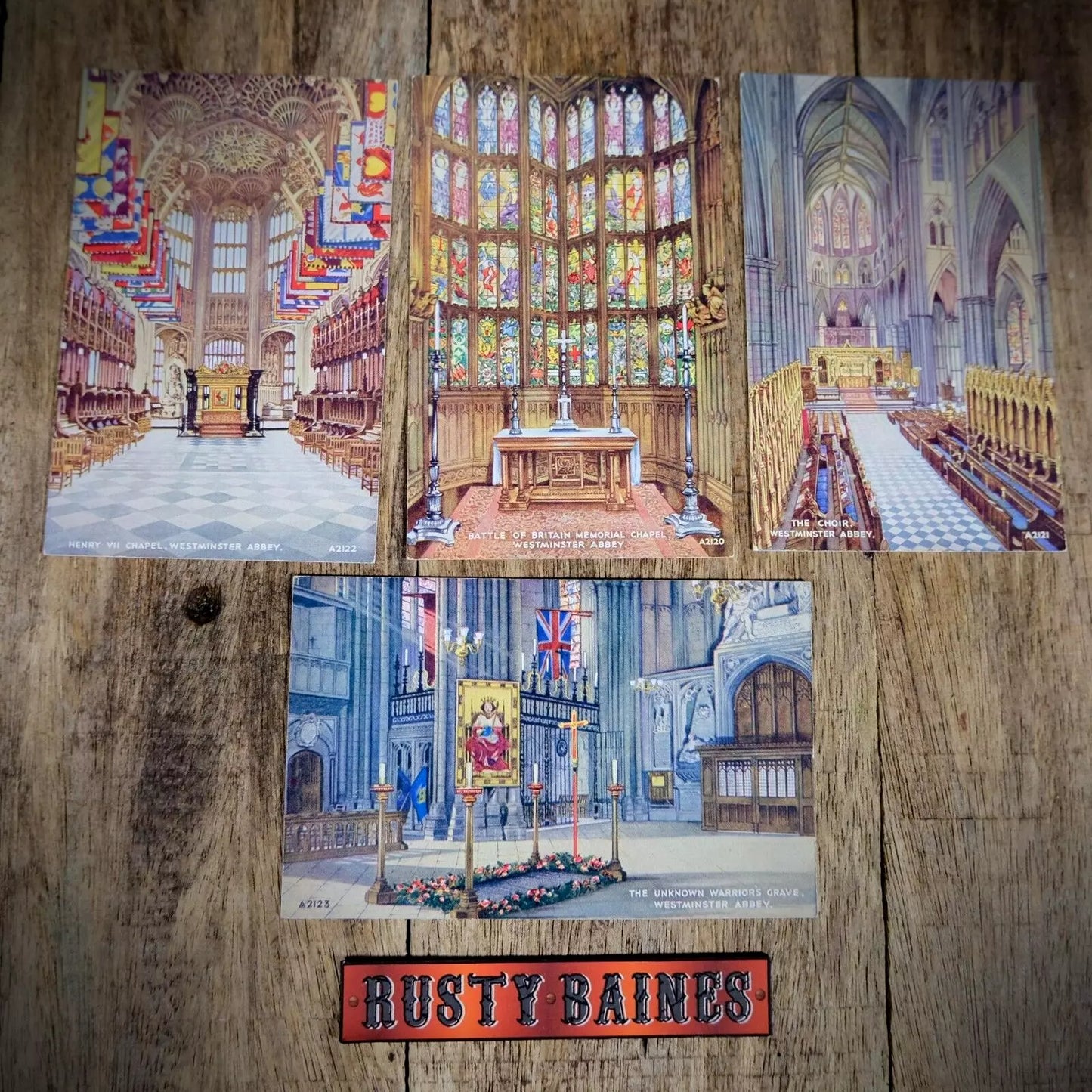 Postcard Bundle Westminster Abbey, Valentine Art Colour, J Lindsay