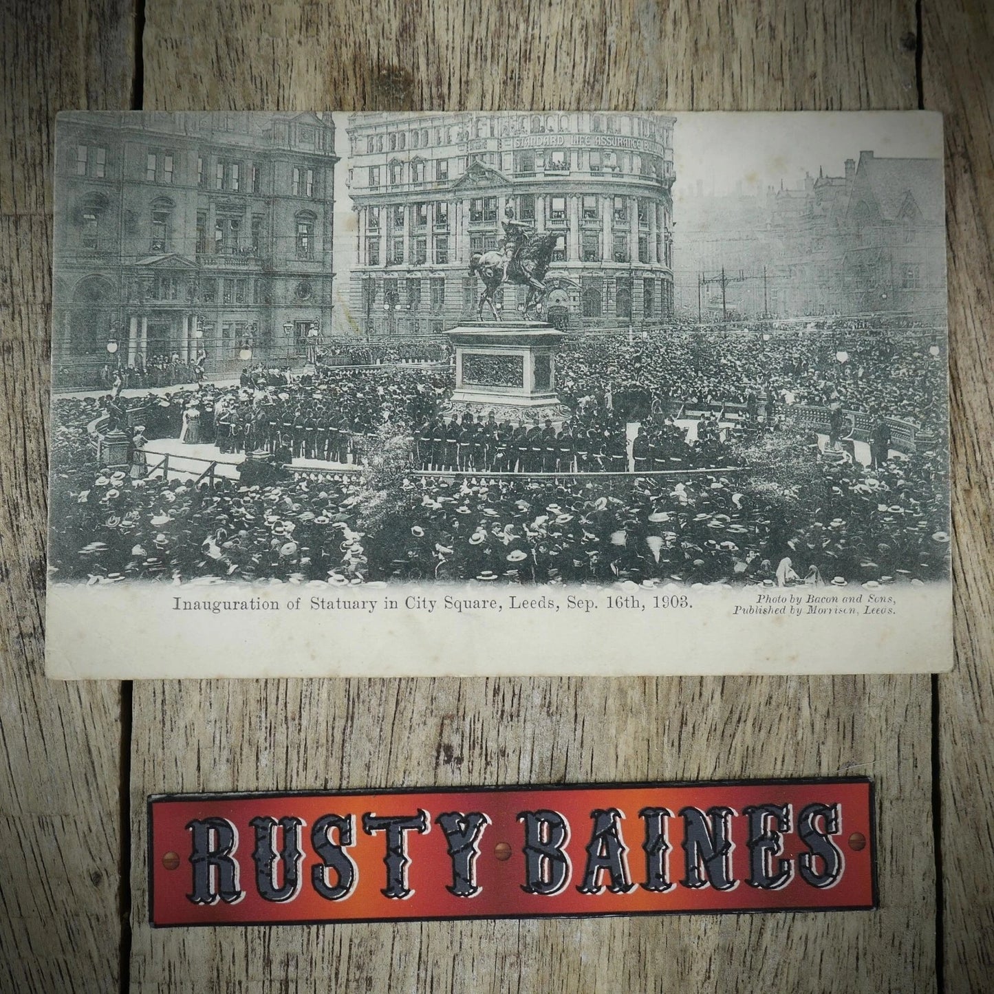 Postcard, Leeds City Square Inauguration 1903, Printed